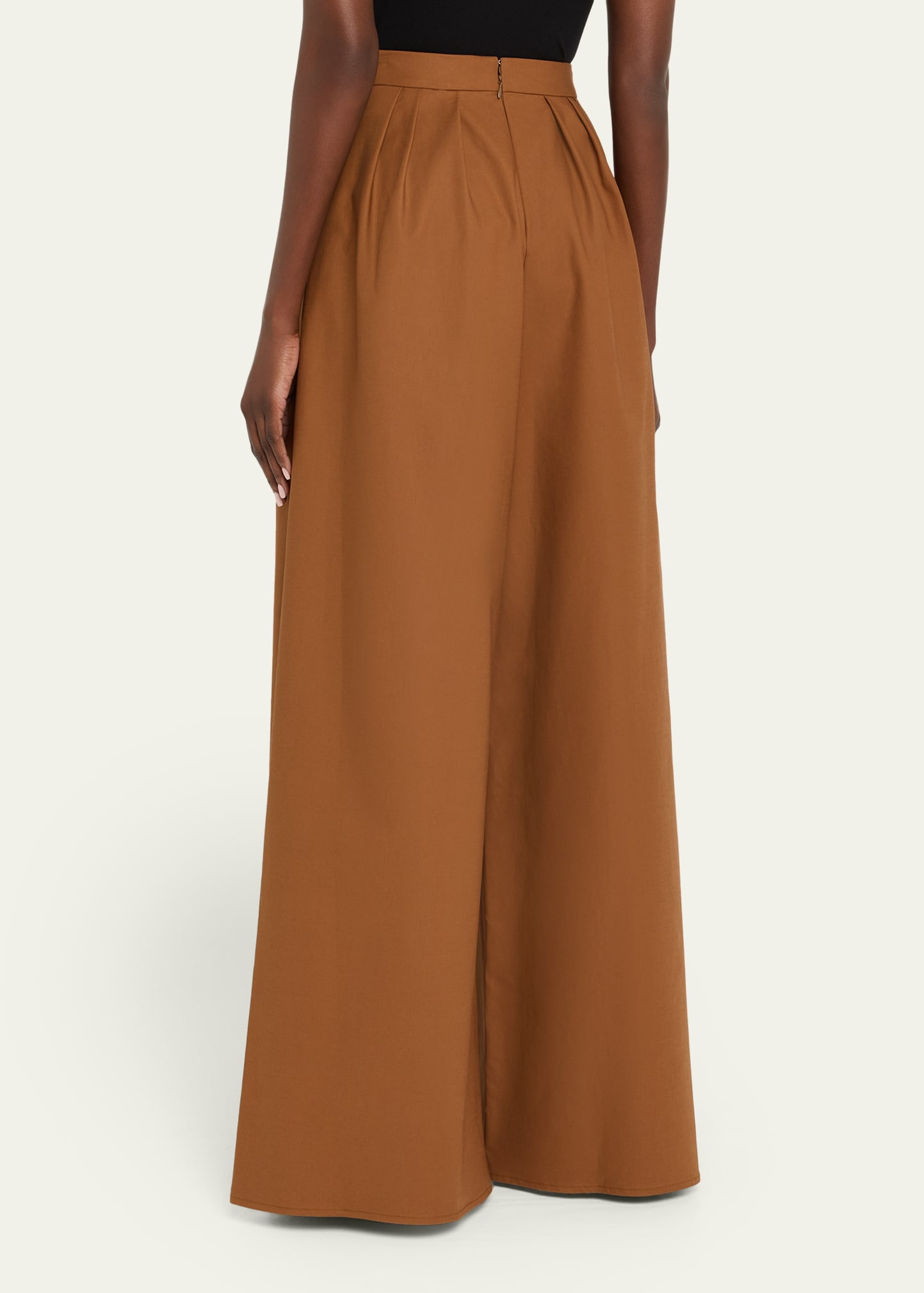 Pleated Wide-Leg Palazzo Pants - 3