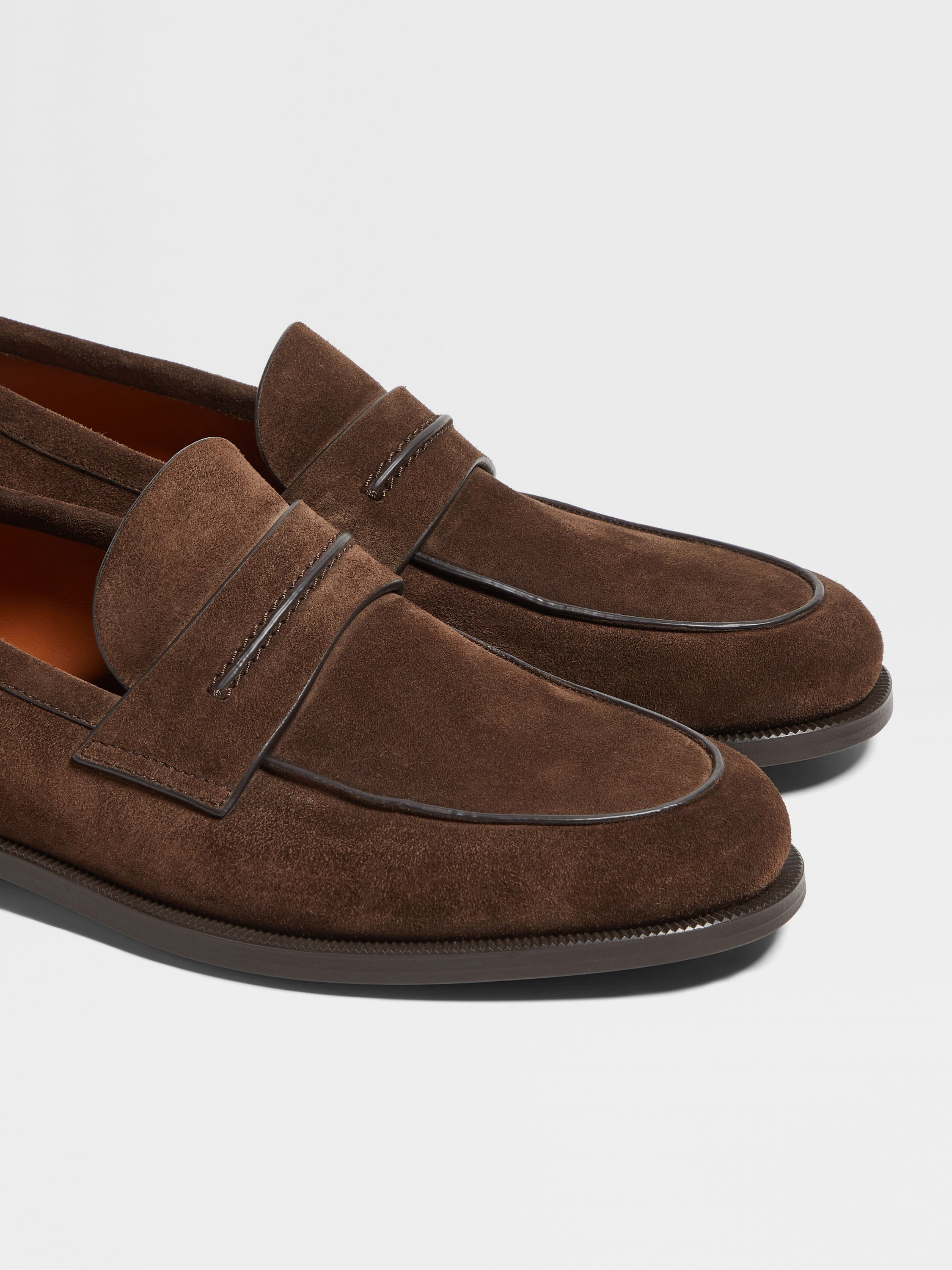 DARK BROWN SUEDE MOCASSIN CORSO LOAFERS - 5