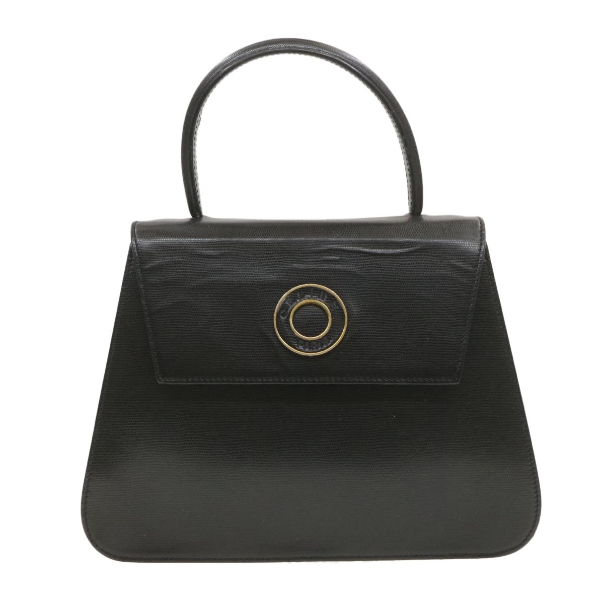 CELINE Hand Bag Leather Black - 2