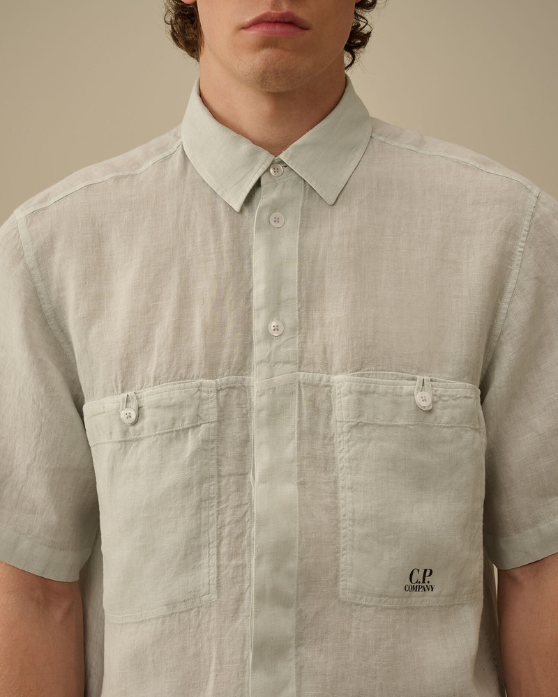 Linen Boxy Short Sleeve Shirt 5