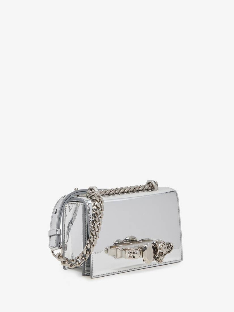Alexander McQueen Women's Mini Jewelled Satchel in Silver outlook