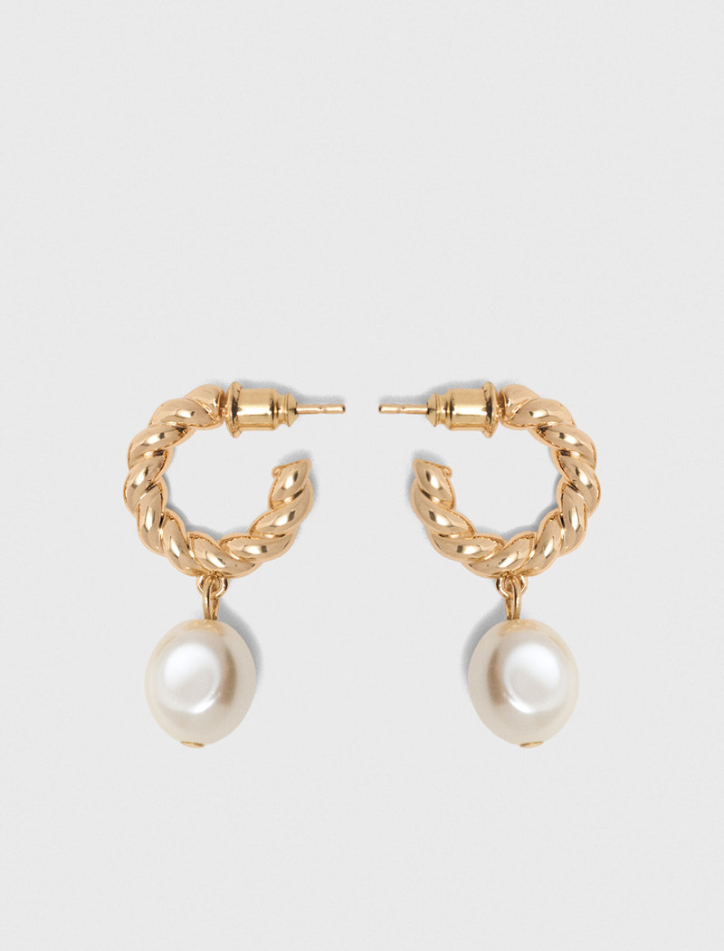 maje Twisted bead hoop earrings outlook