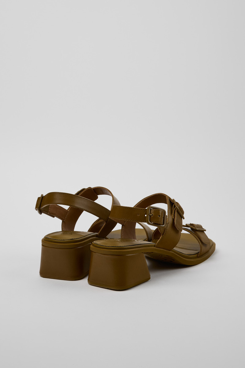 CAMPERLAB Green Leather Sandals for Women. outlook