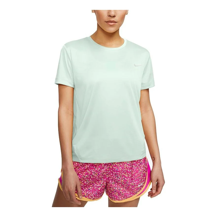 (WMNS) Nike Dri-FIT Quick Dry Round-neck Green AJ8122-394 - 1