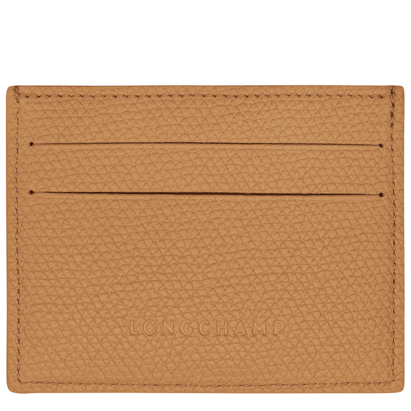 Longchamp Le Roseau Card holder Walnut - Leather outlook