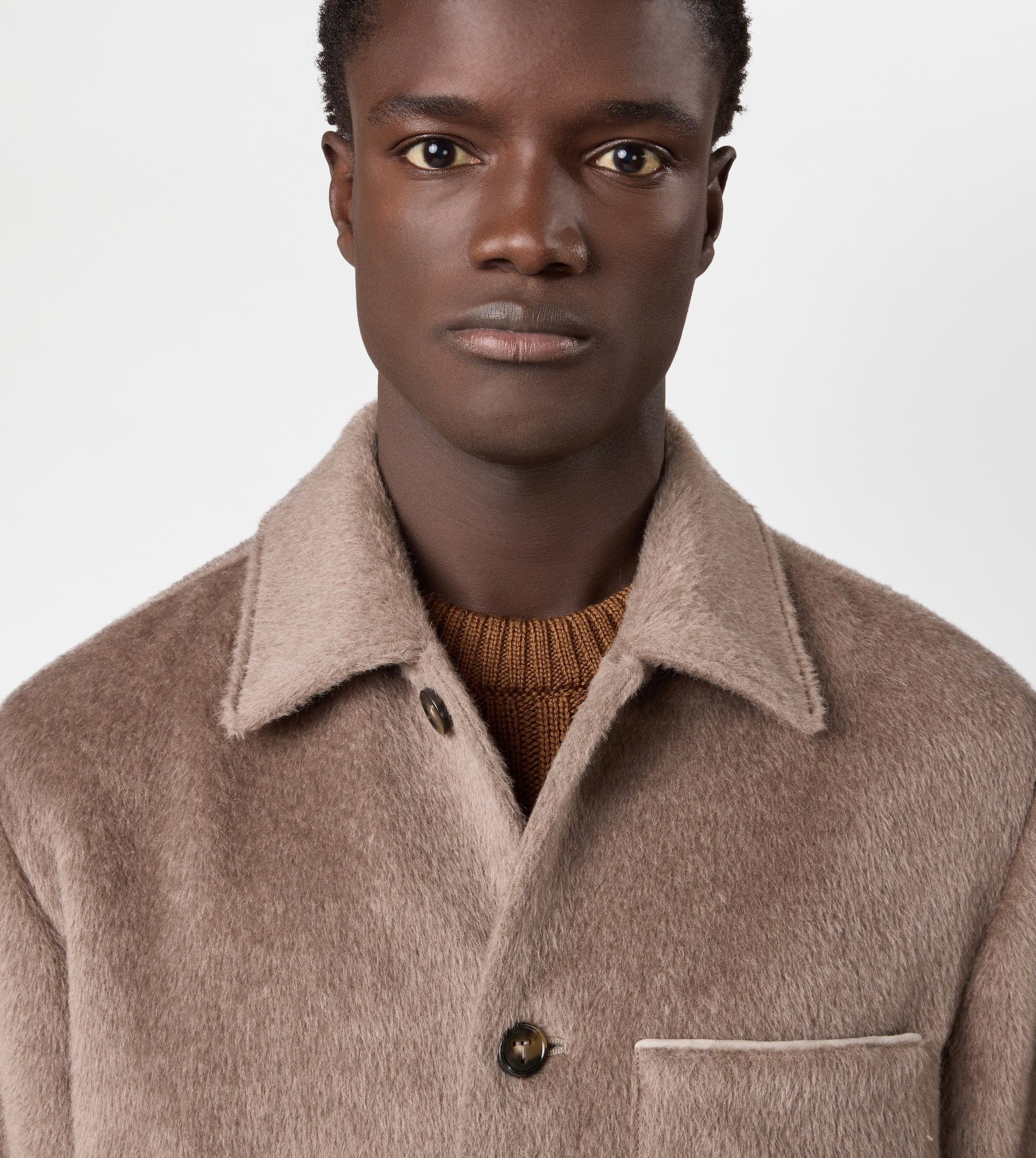 OVERSHIRT IN WOOL RELAXED FIT - GREY - 5