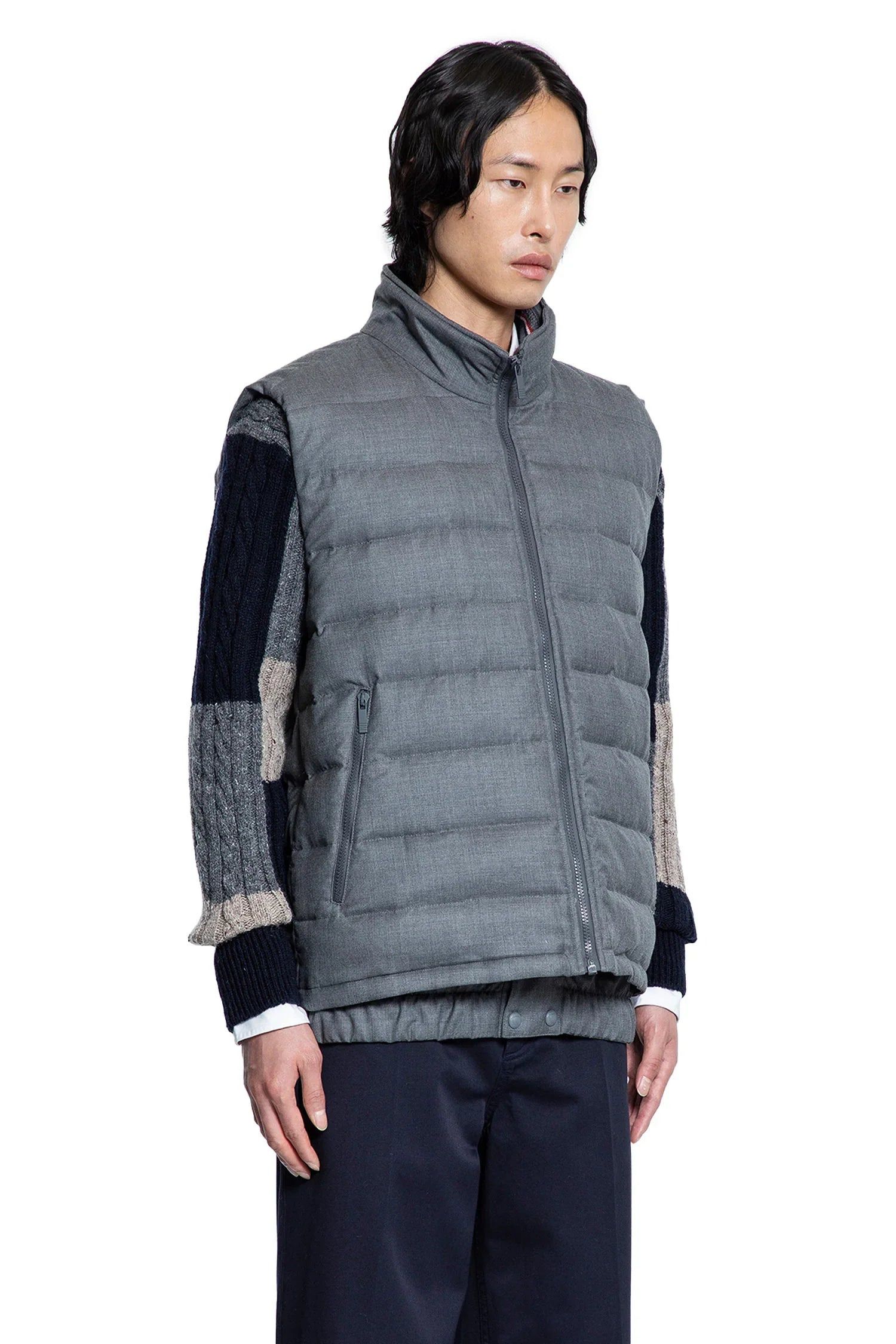 Down-Filled-Super-120S-Twill-Ski-Vest - 2