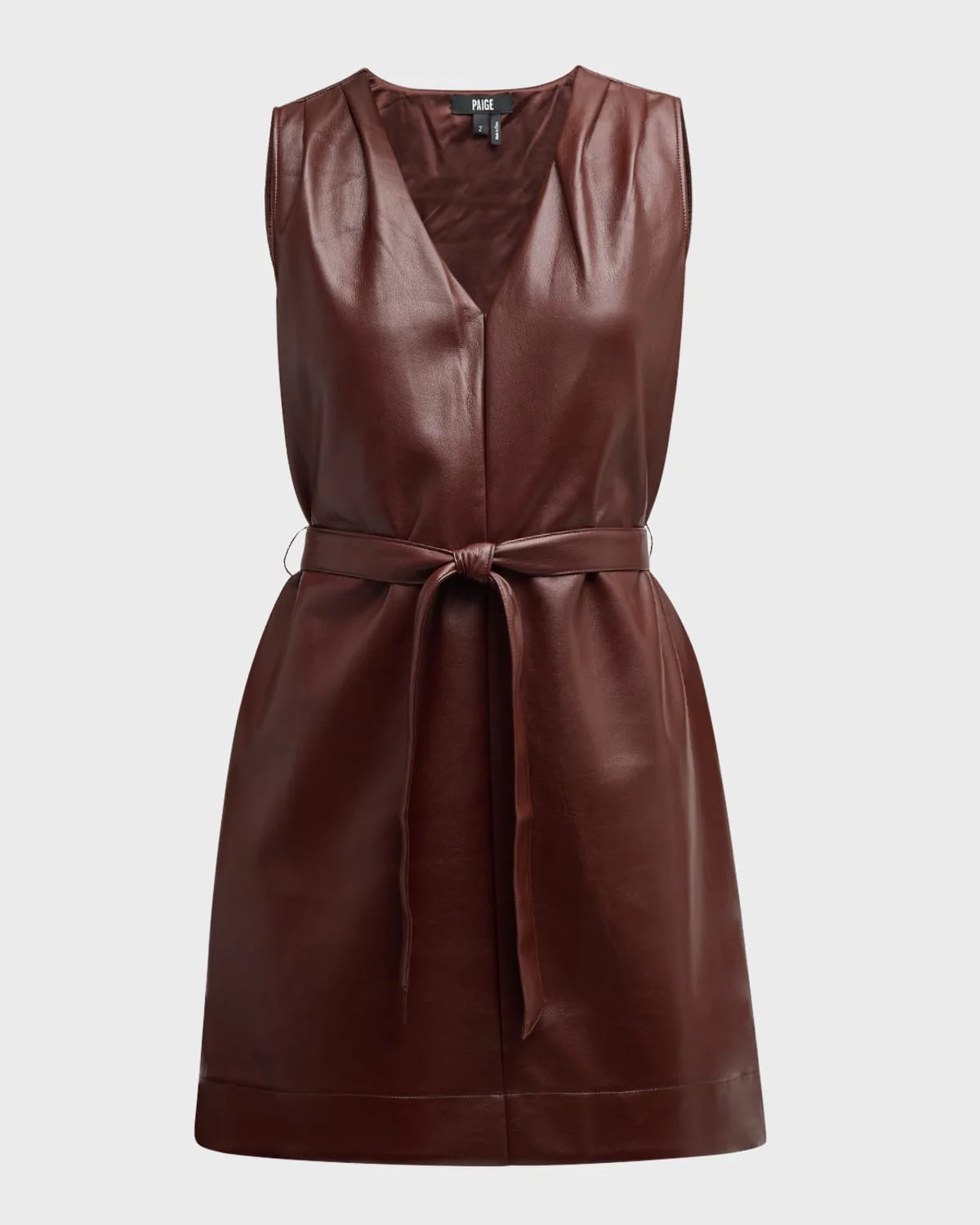 Luisa Faux Leather Mini Dress - 1