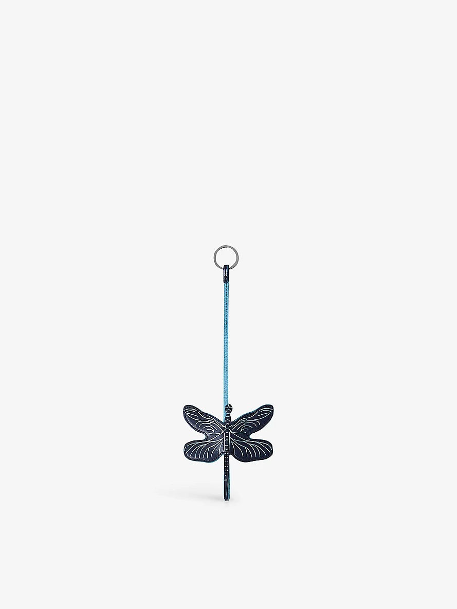 Dragonfly leather keyring - 2