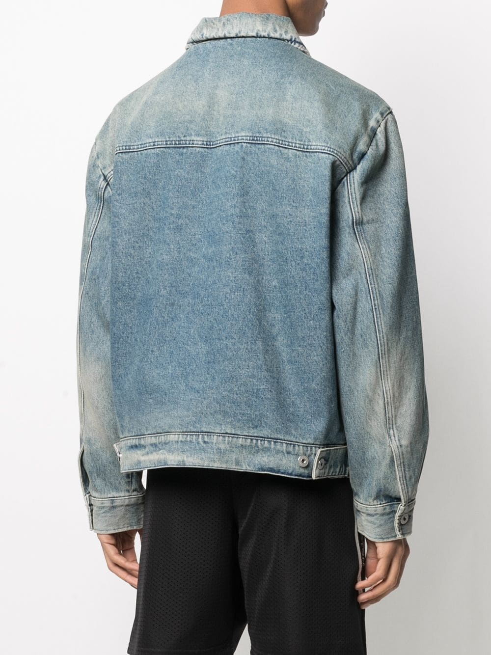 Worker logo patch denim jacket - 4