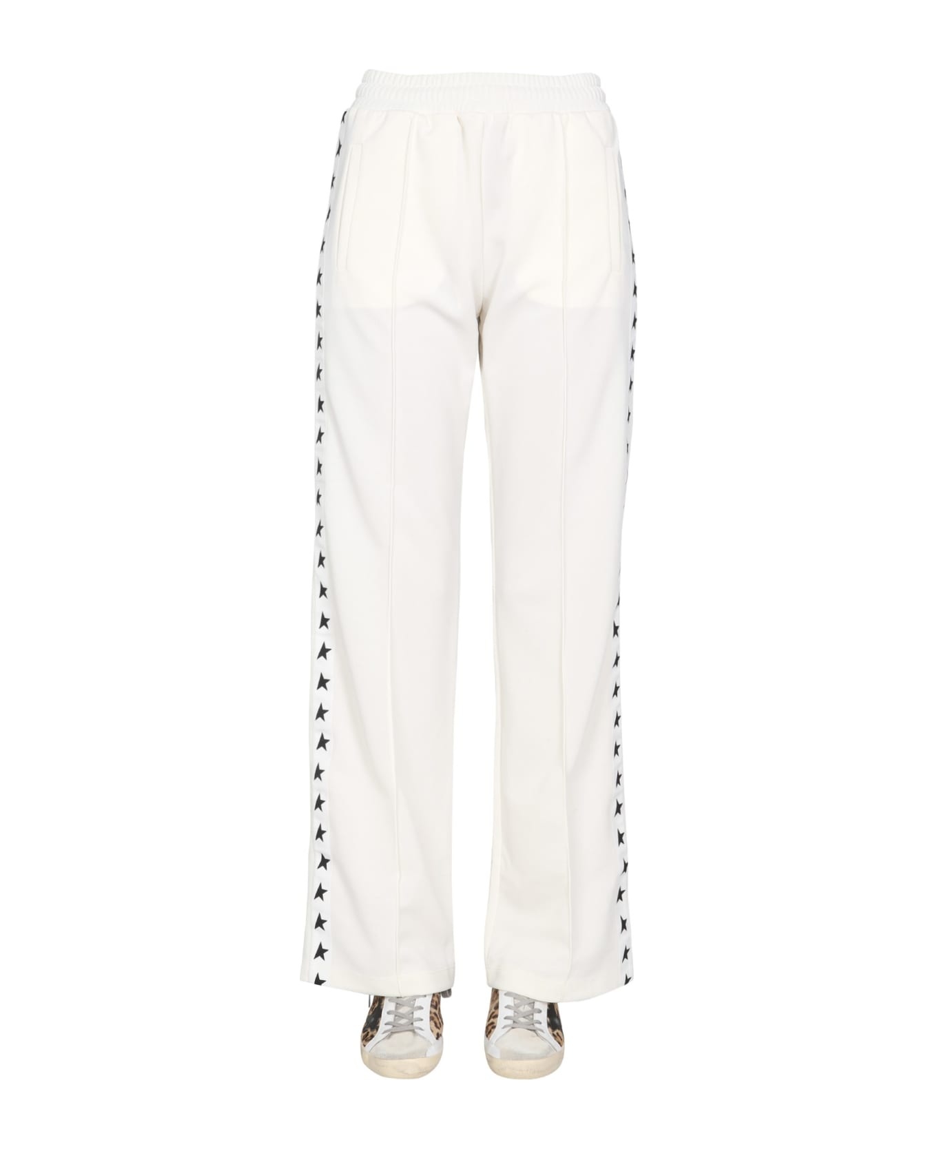 White Polyester Dorotea Pants - 1