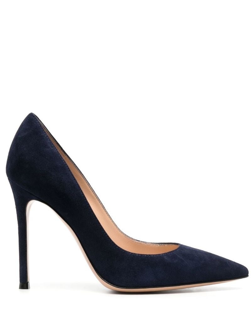 pointed suede pumps - 1