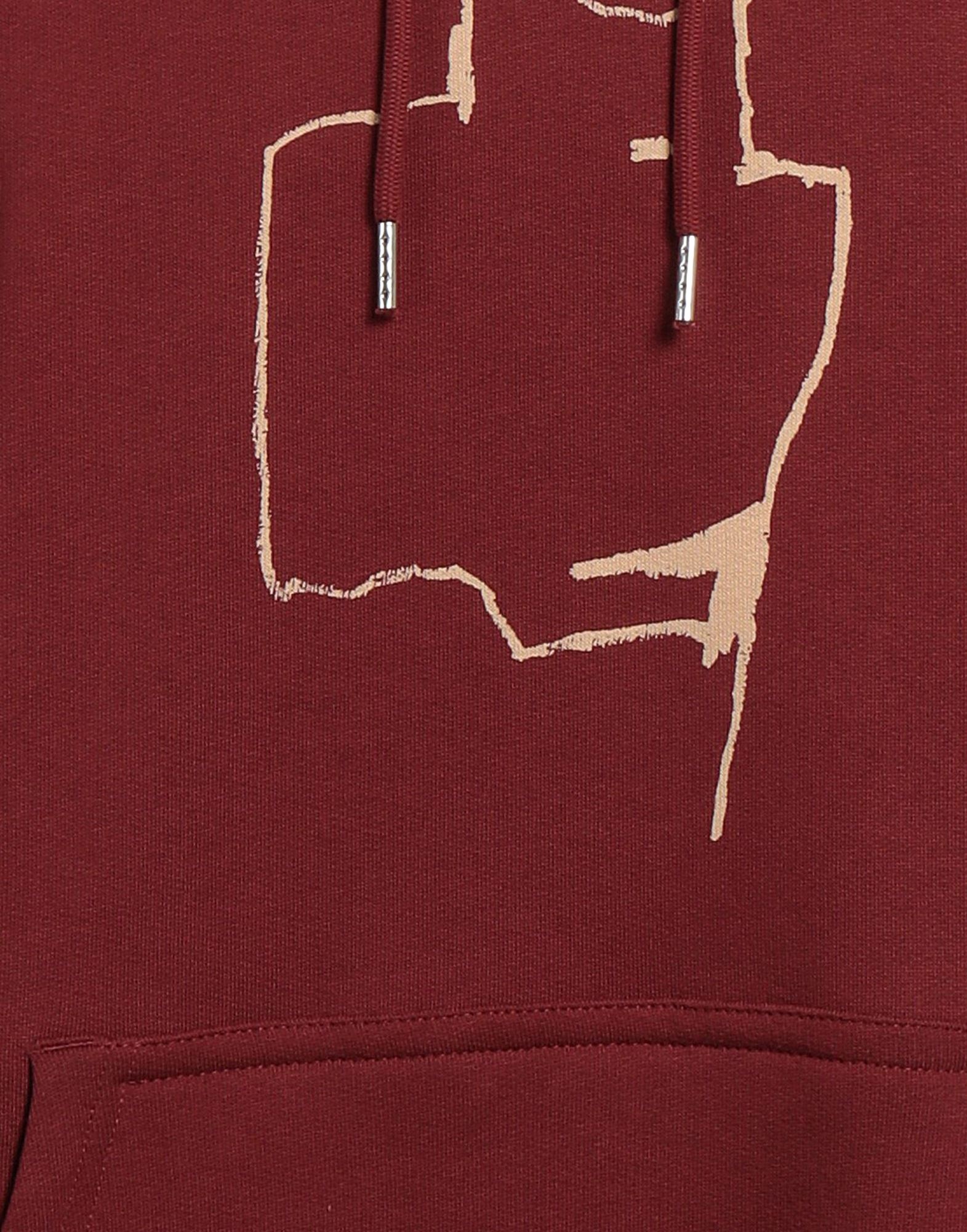 Brick red Men's Hooded Sweatshirt - 4