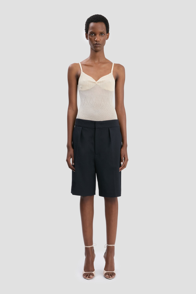 Victoria Beckham Tailored Shorts In Navy outlook