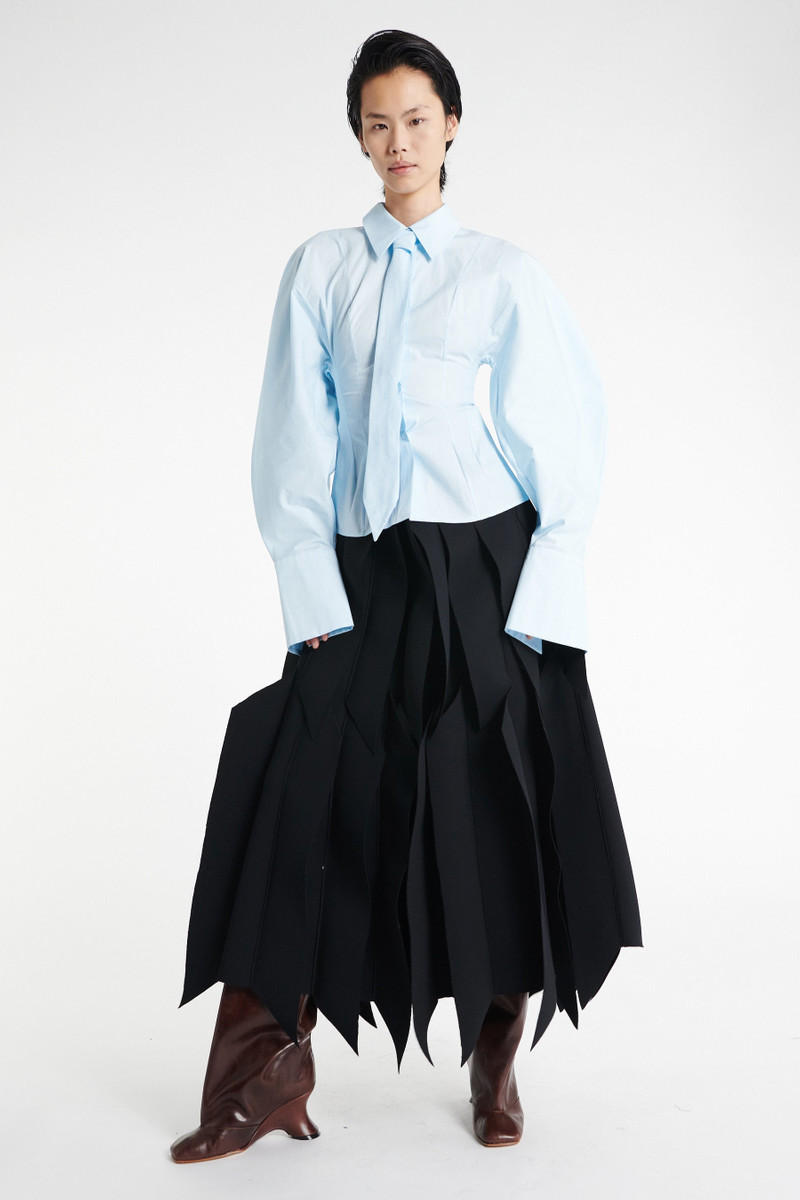 PUFF SLEEVE SHIRT LIGHT BLUE 1