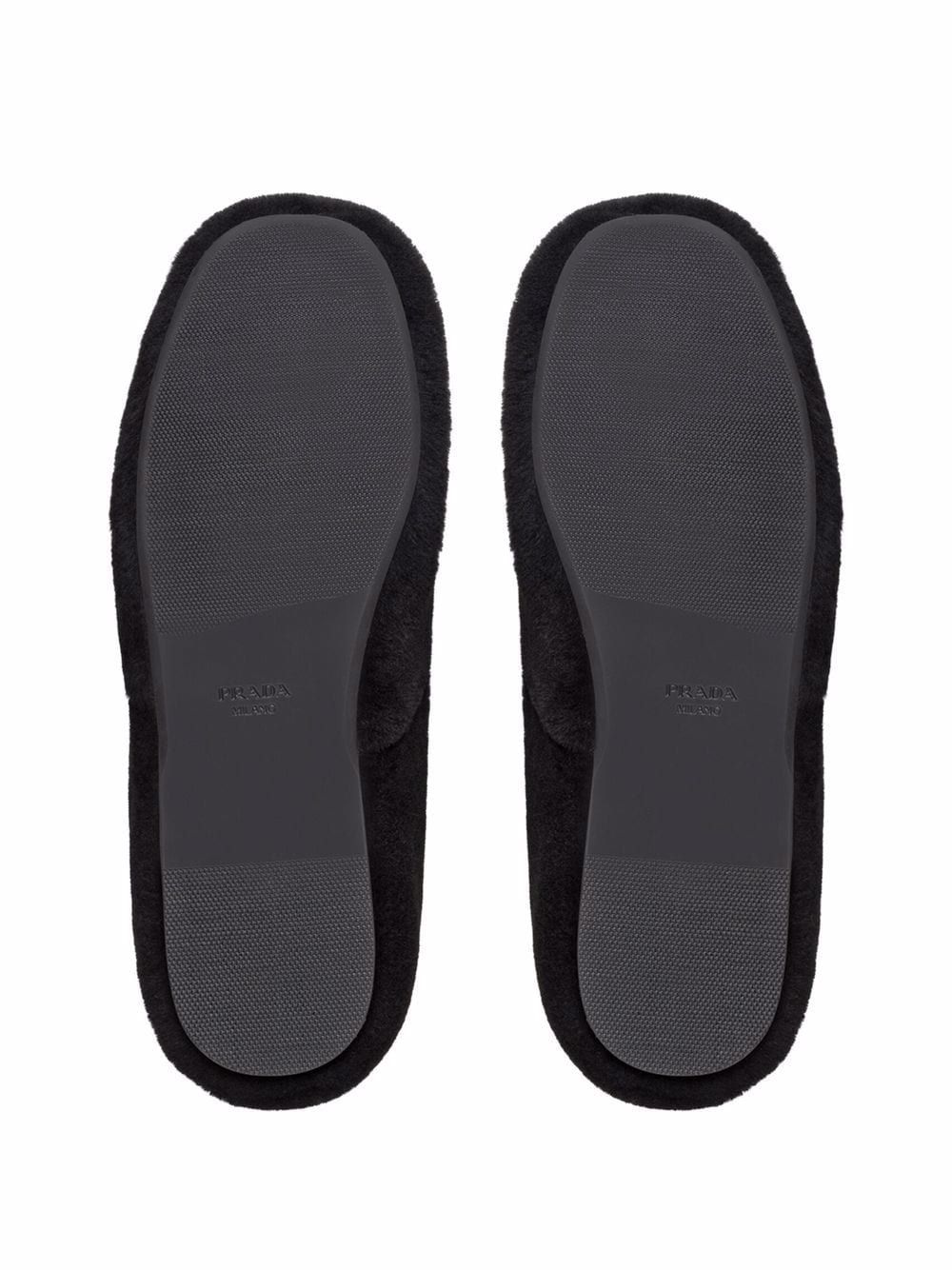 logo shearling slippers - 5