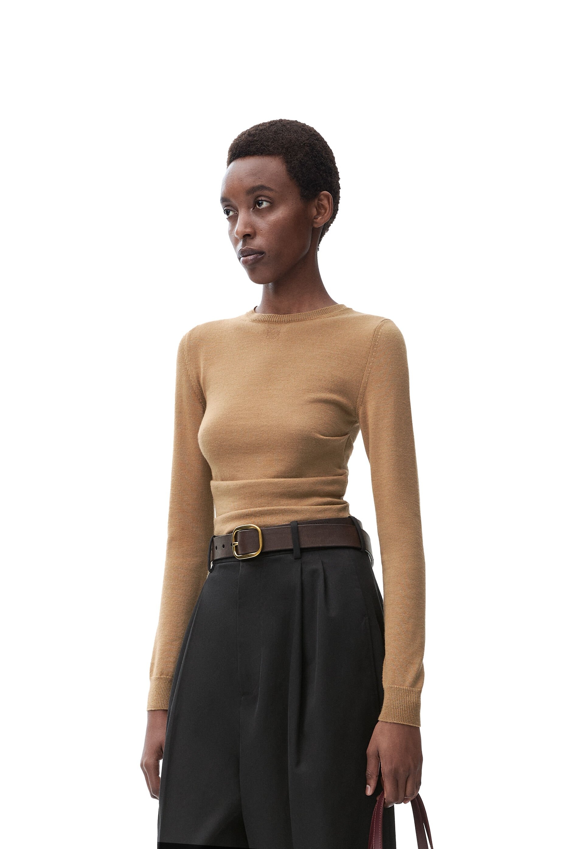 Draped sweater in cashmere and silk - 3