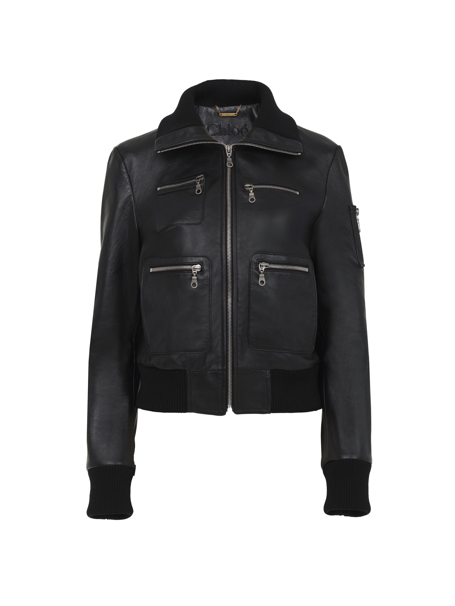 SHORT BLOUSON IN LEATHER - 1