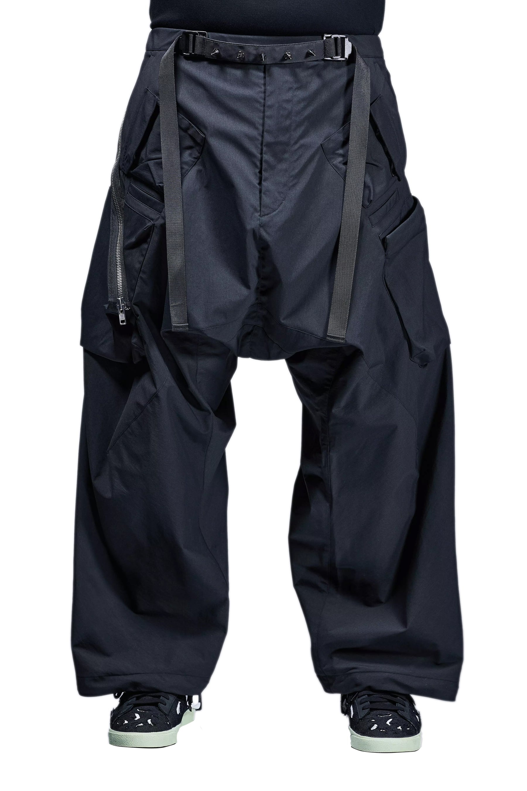 ENCAPSULATED NYLON ULTRAWIDE DRAWCORD CARGO TROUSER GEN. 1 (P30AL-E) / BLK - 7