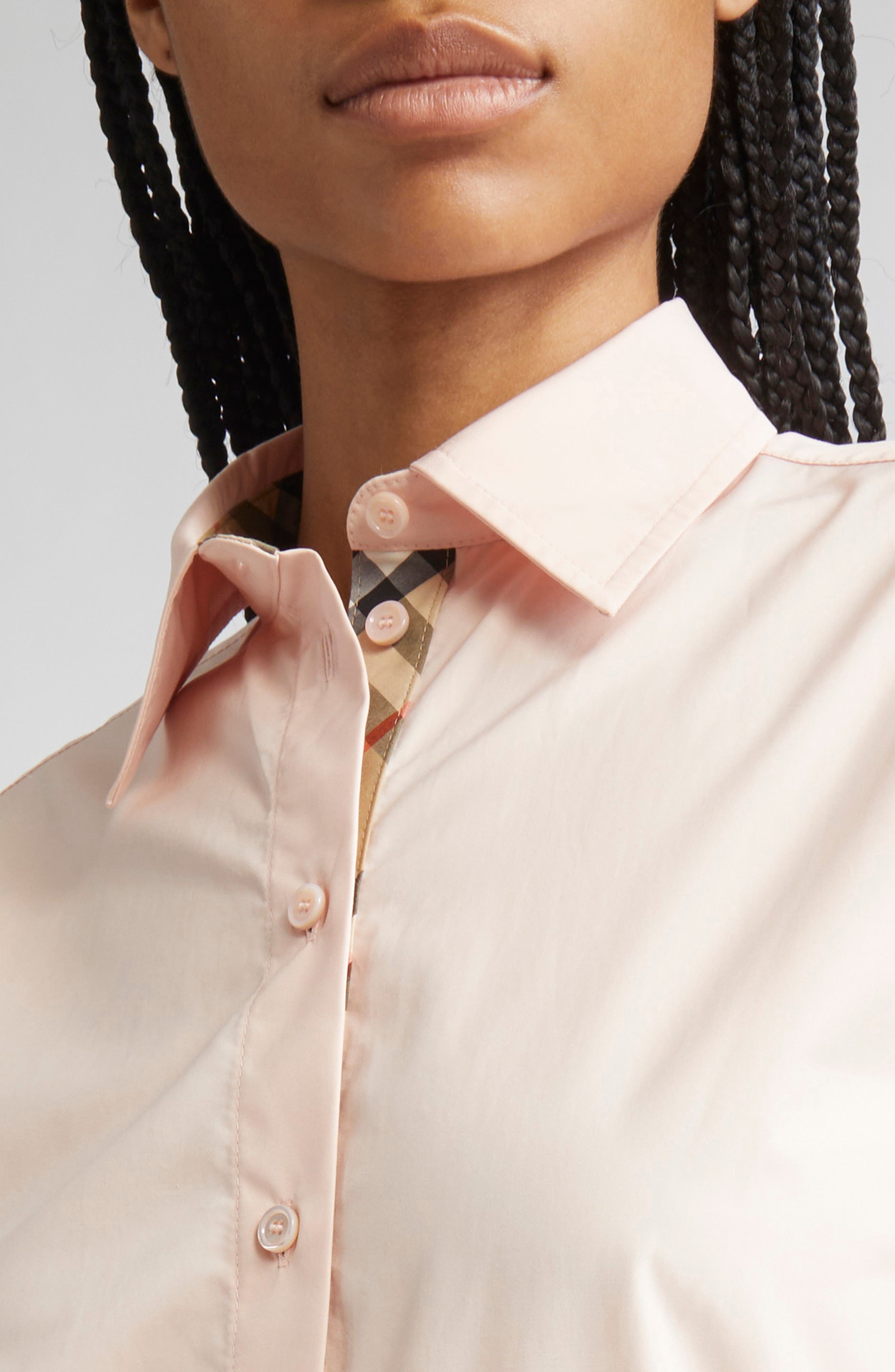 burberry EKD Embroidered Cotton Poplin Shirt in Flora at Nordstrom - 5