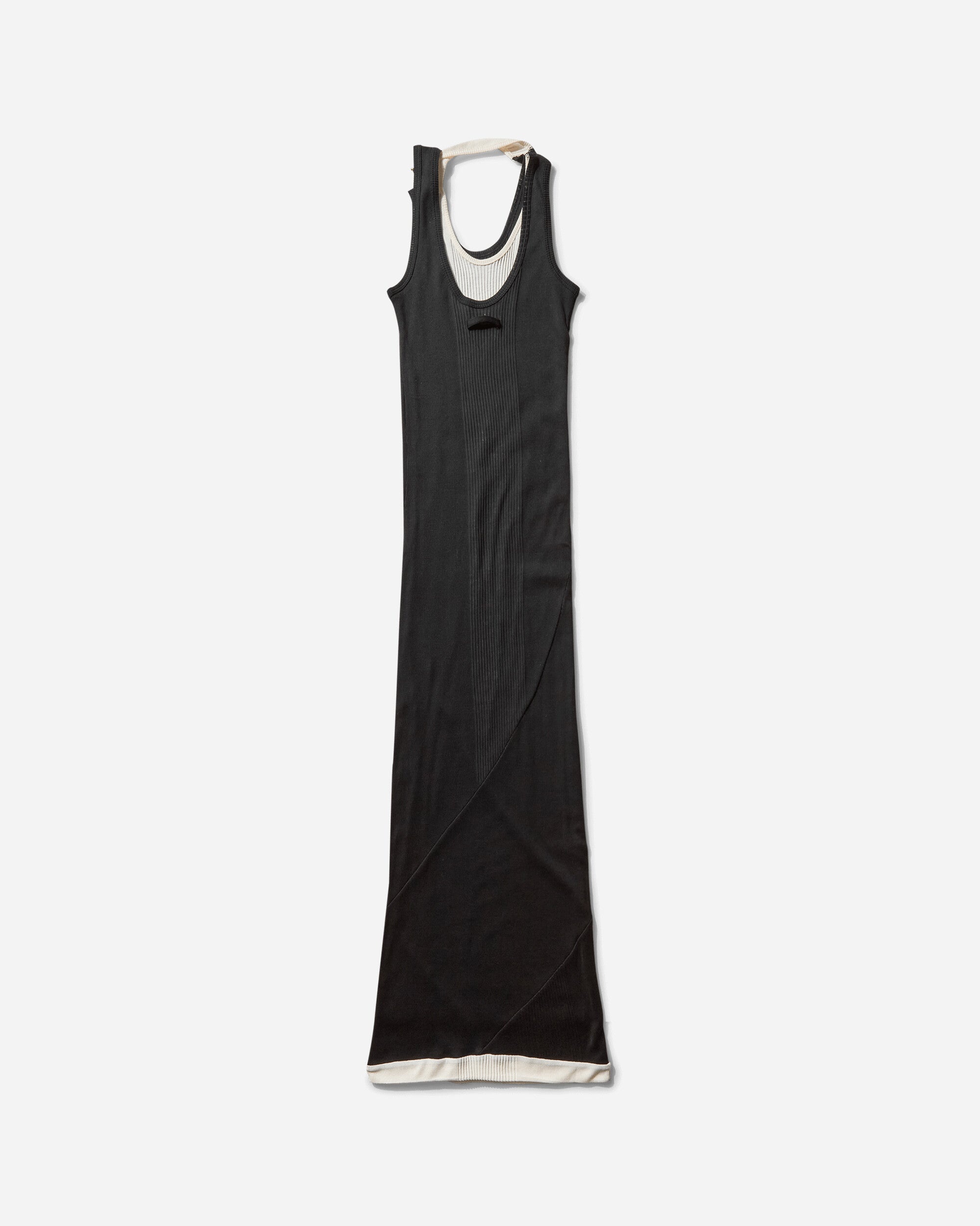 Women's Draped Double Dress Black - 2