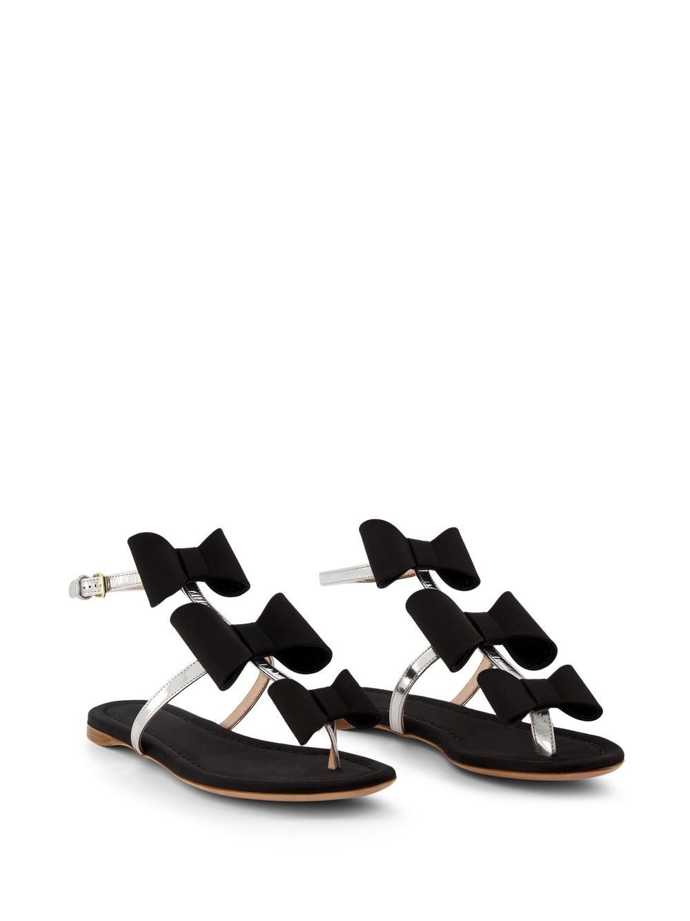bow-detail flat sandals - 2