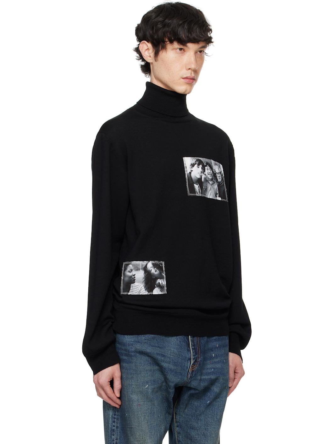 Black Wool Turtleneck - 2