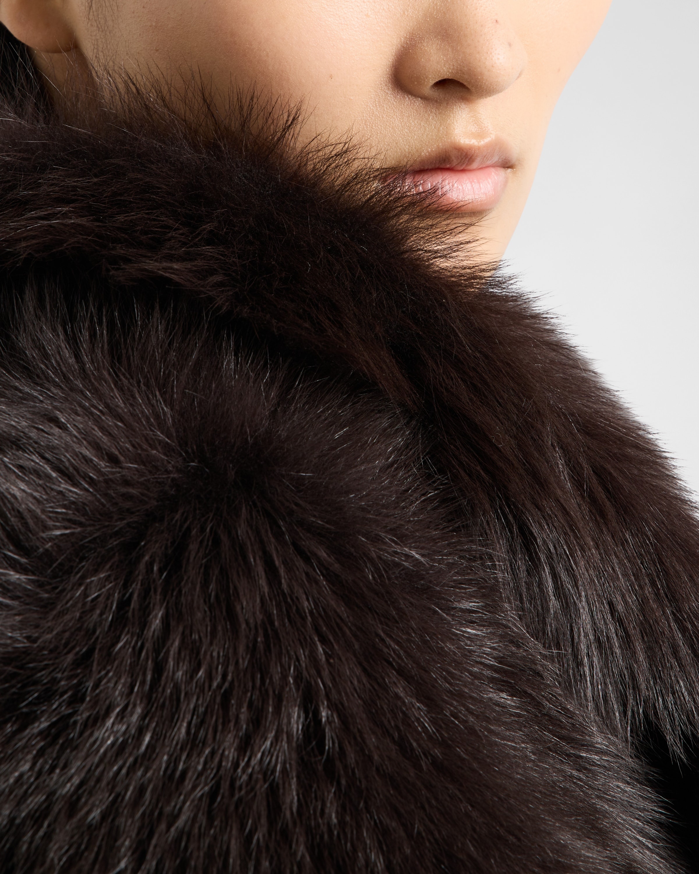 Belted shearling caban jacket - 4
