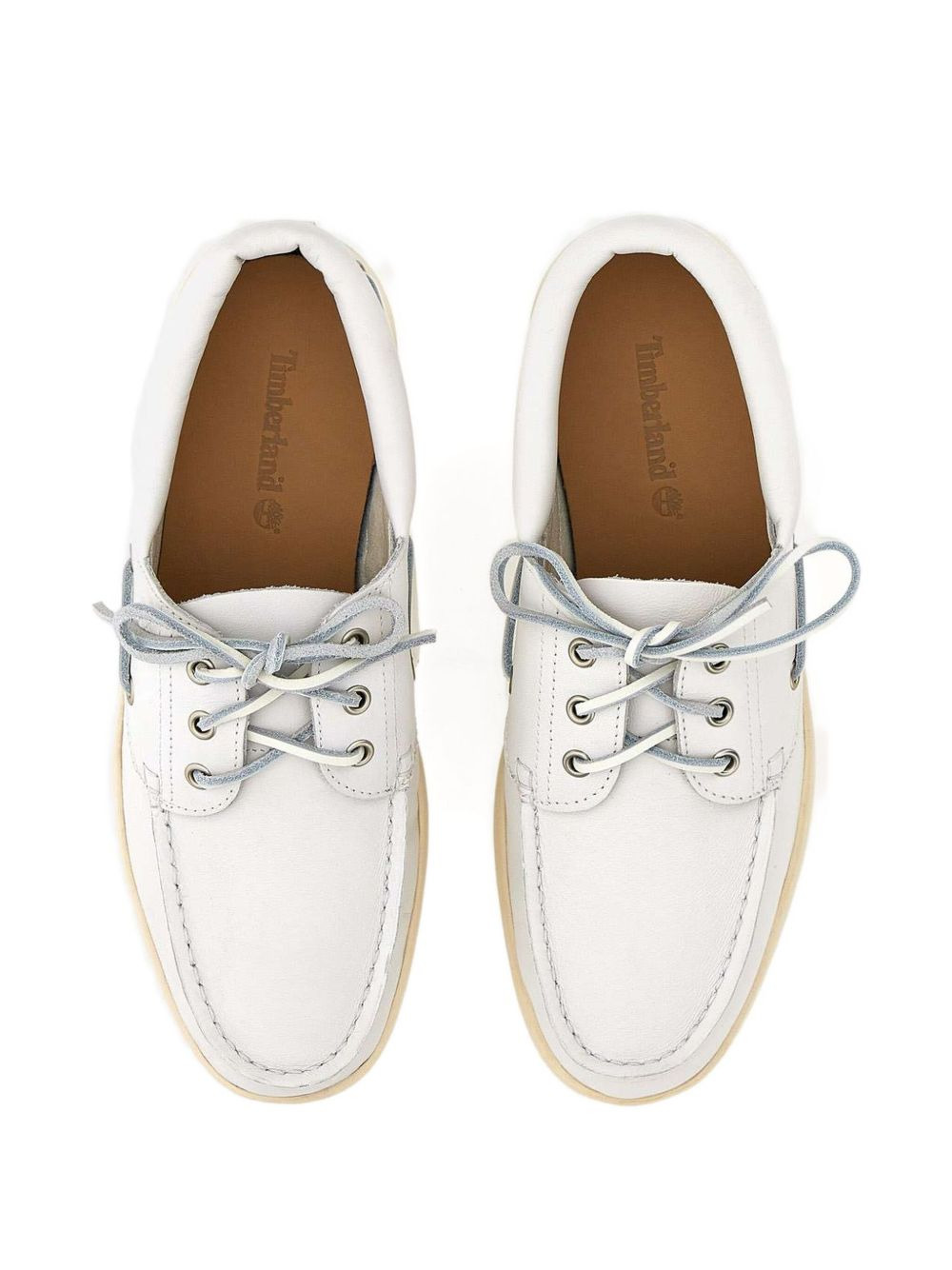 leather lace-up boat shoes - 4