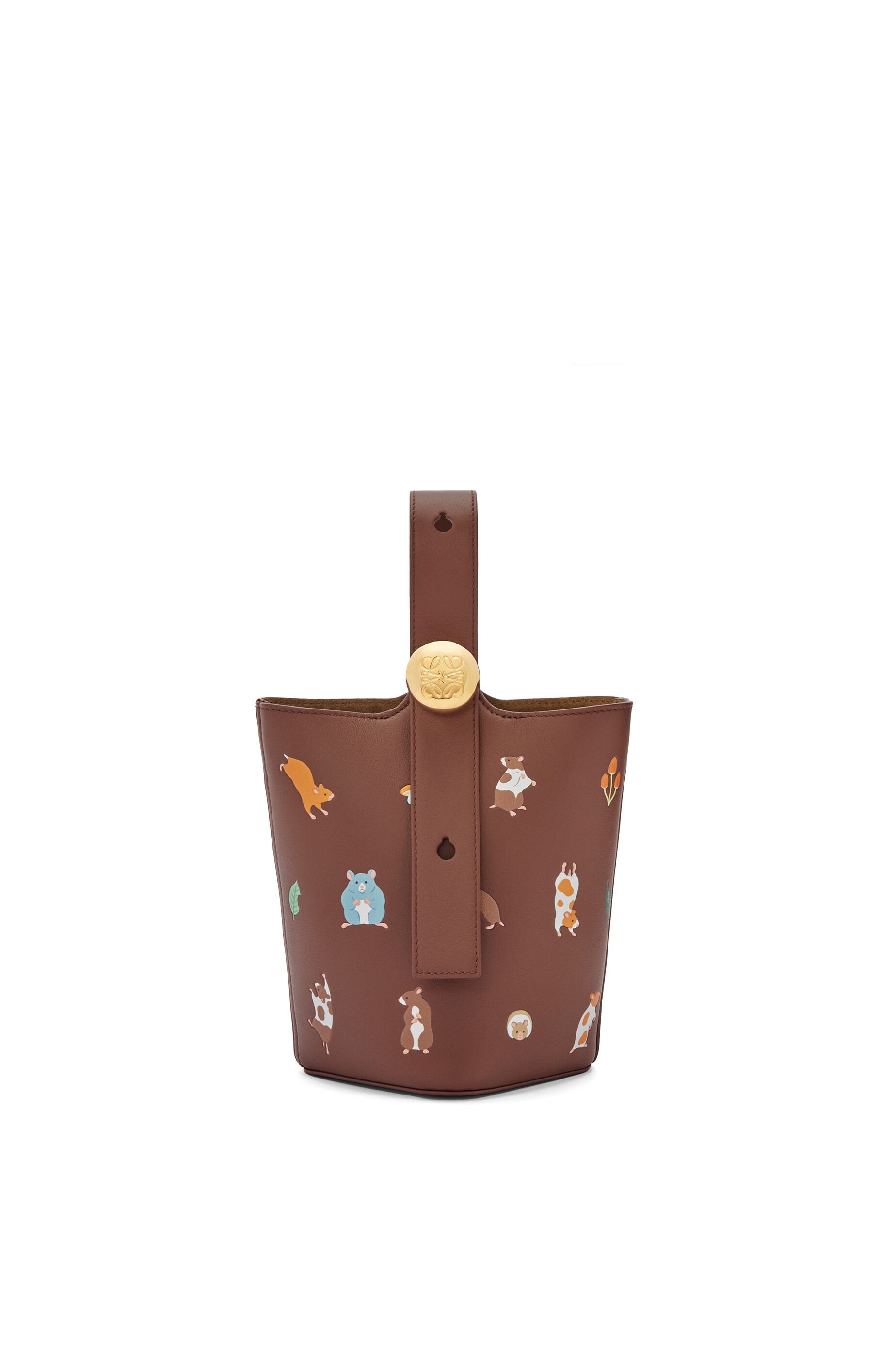 Hamster mini Pebble bucket in nappa calfskin - 1