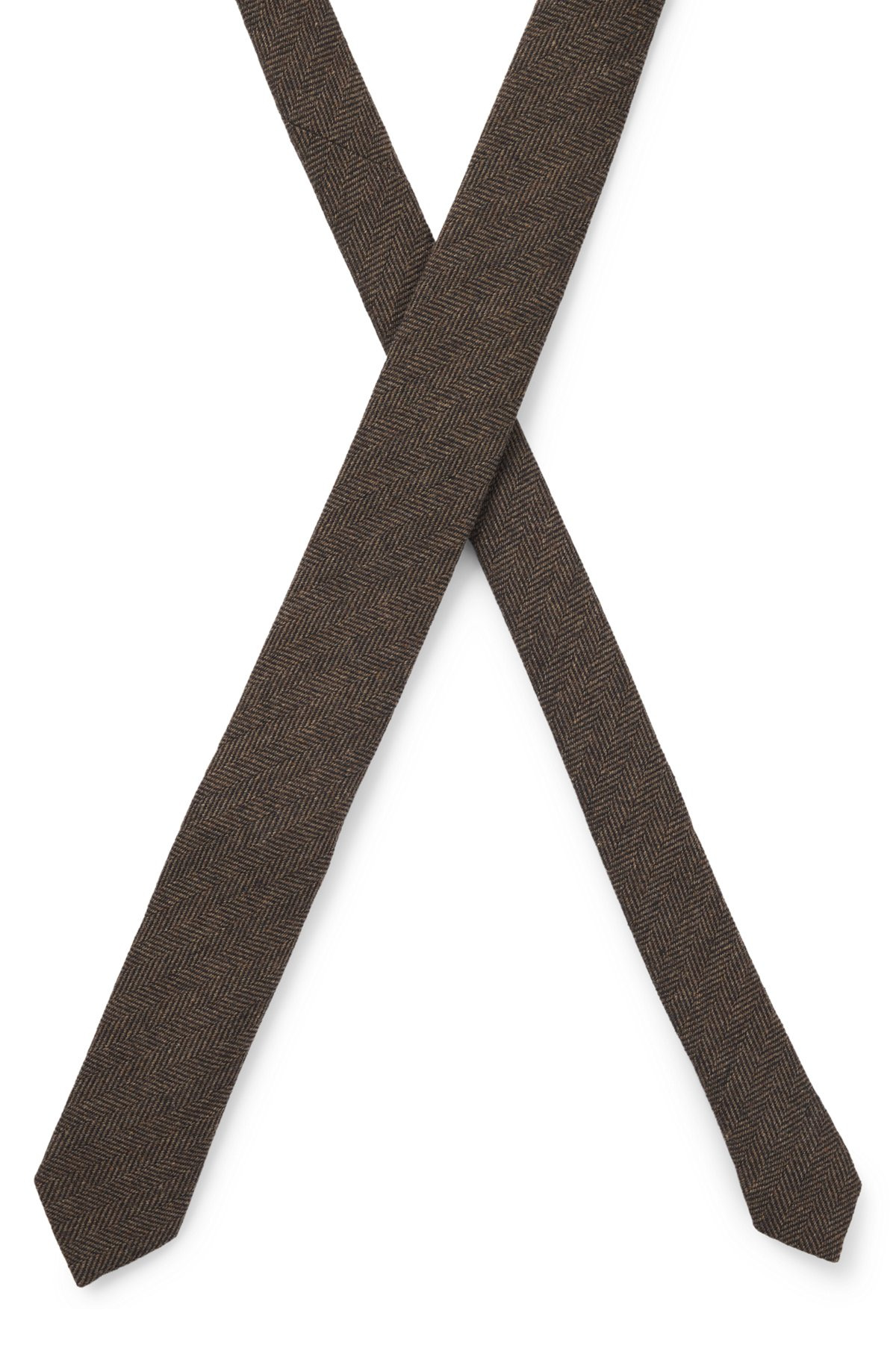 FORMAL TIE WITH HERRINGBONE WEAVE - 4