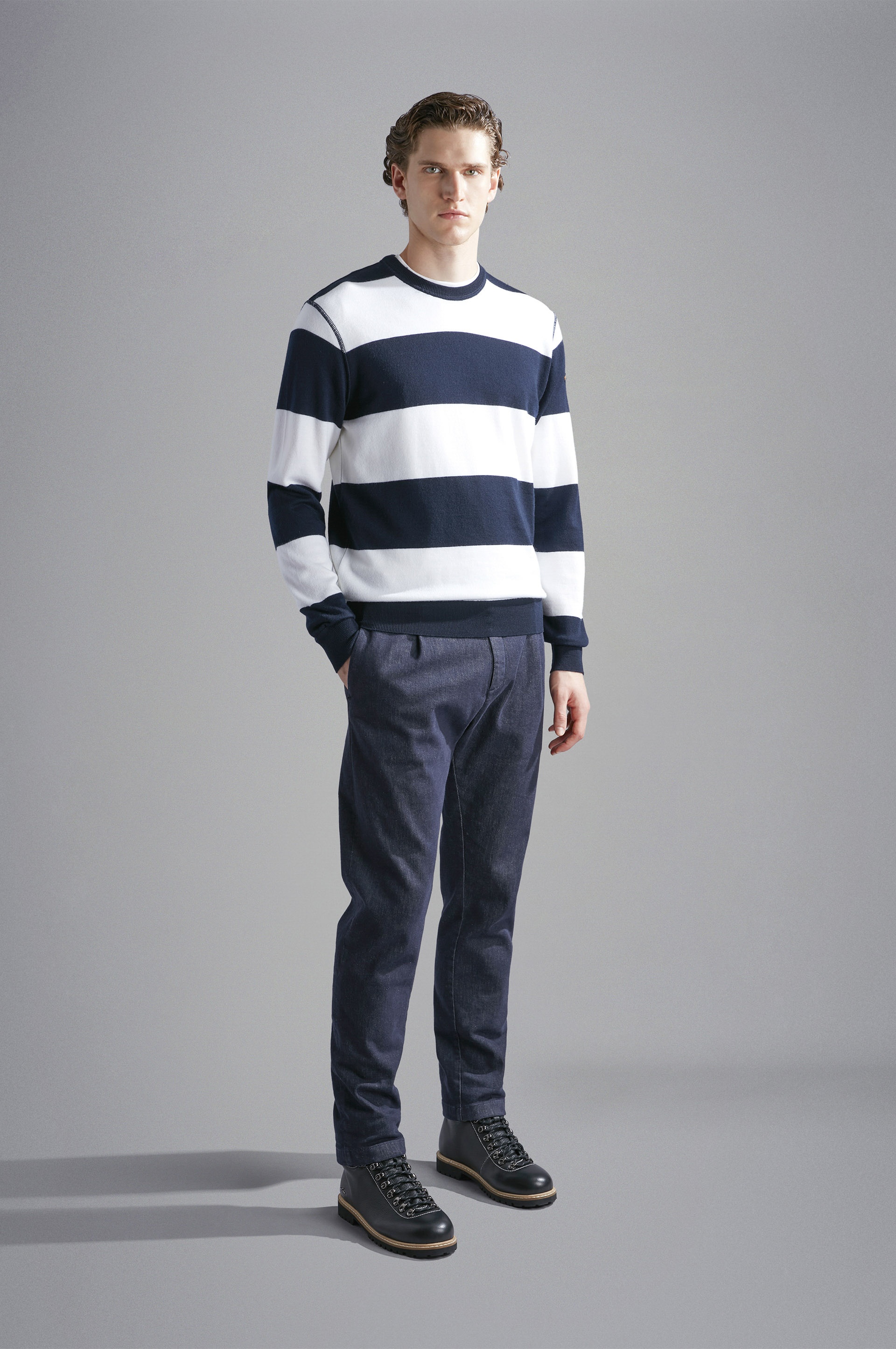 WOOL SWEATER WITH STRIPED PATTERN - 2