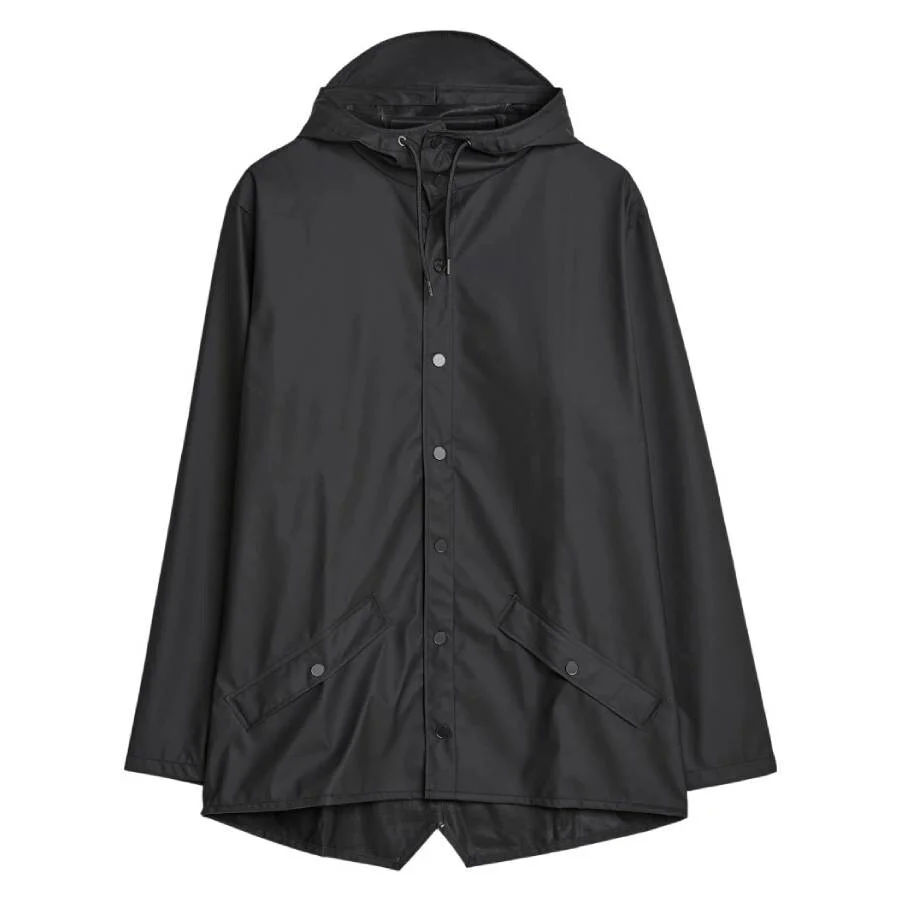 Rains Black Waterproof Hooded Rain Jacket - 1