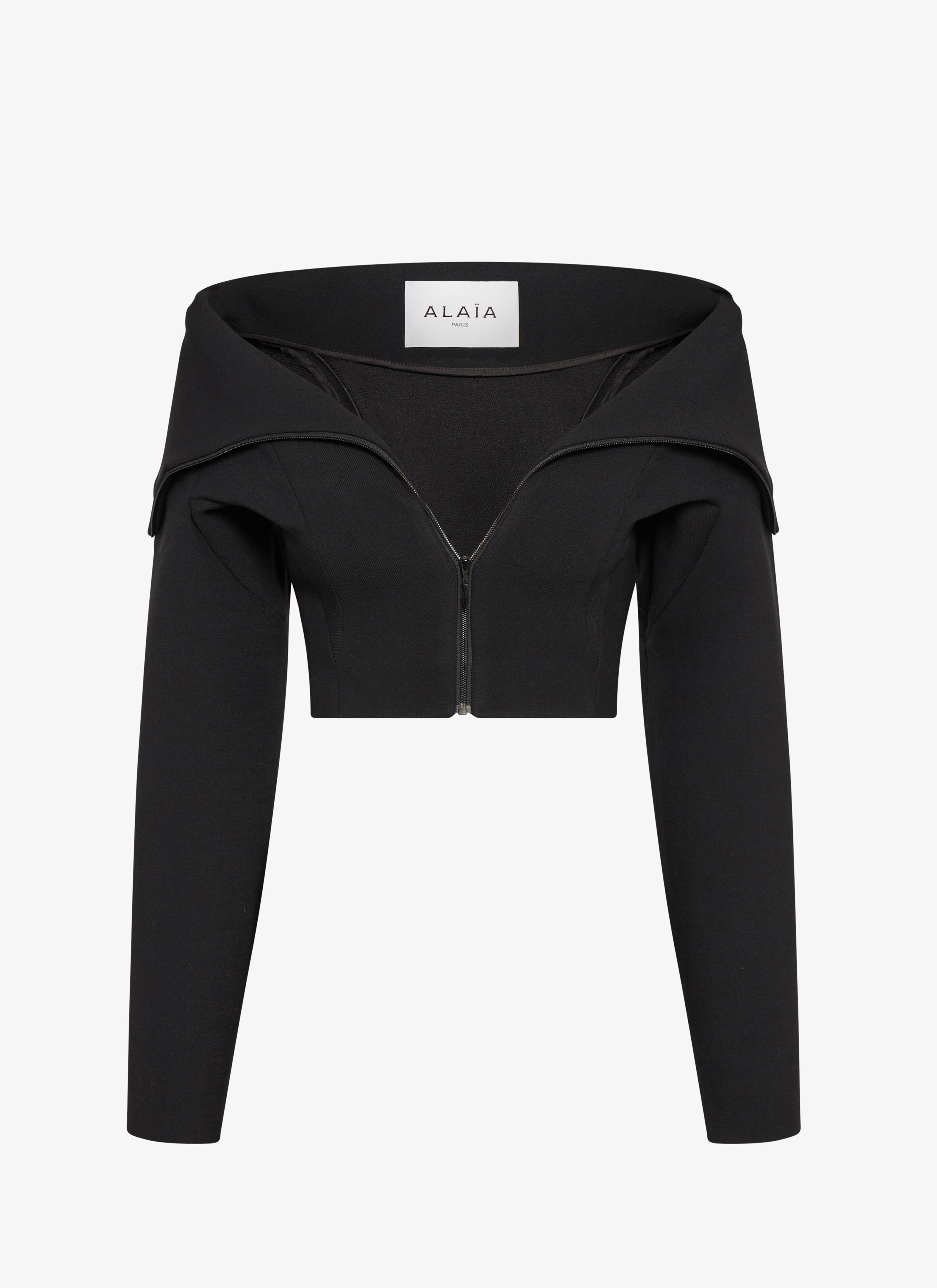 ZIPPED WOOL JACKET - 1