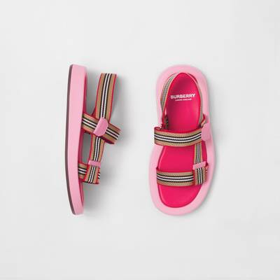 Burberry Icon Stripe Strap Leather Sandals outlook