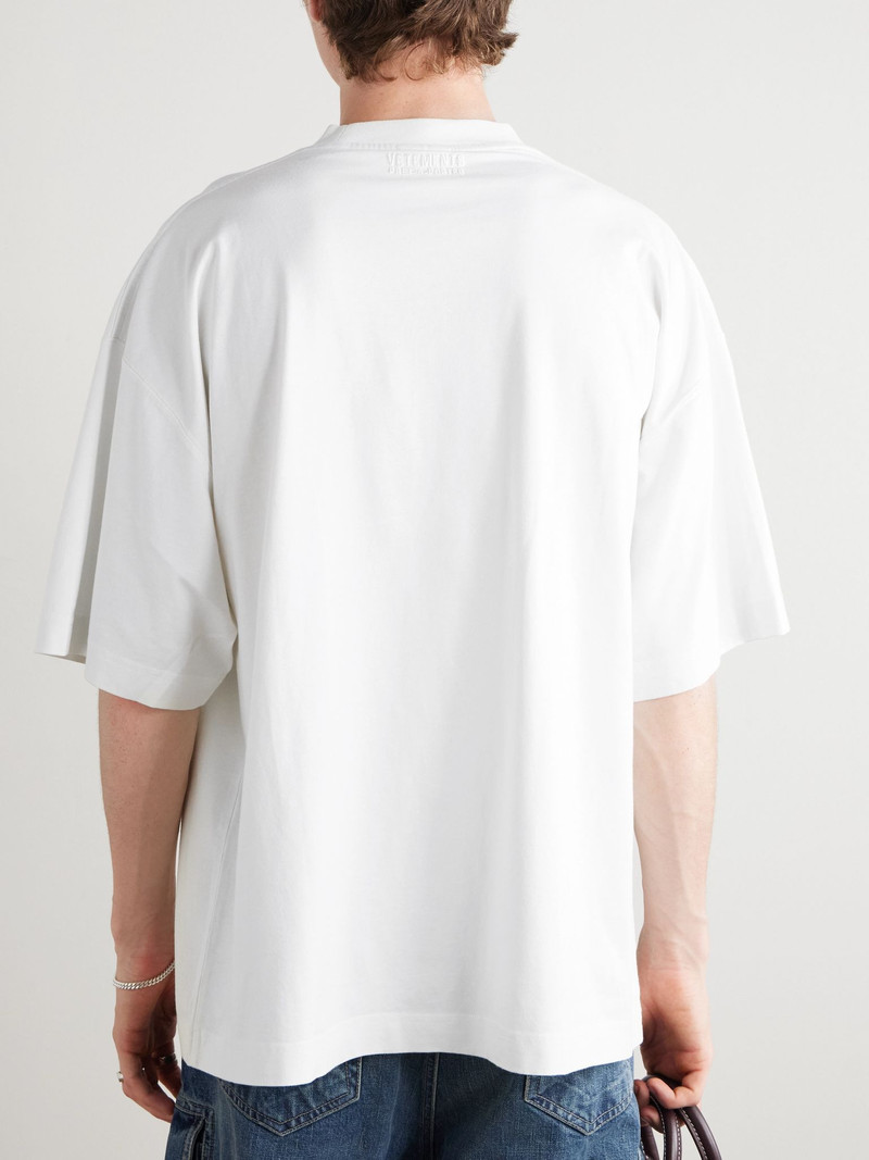Logo-Print Cotton-Jersey T-Shirt White 3