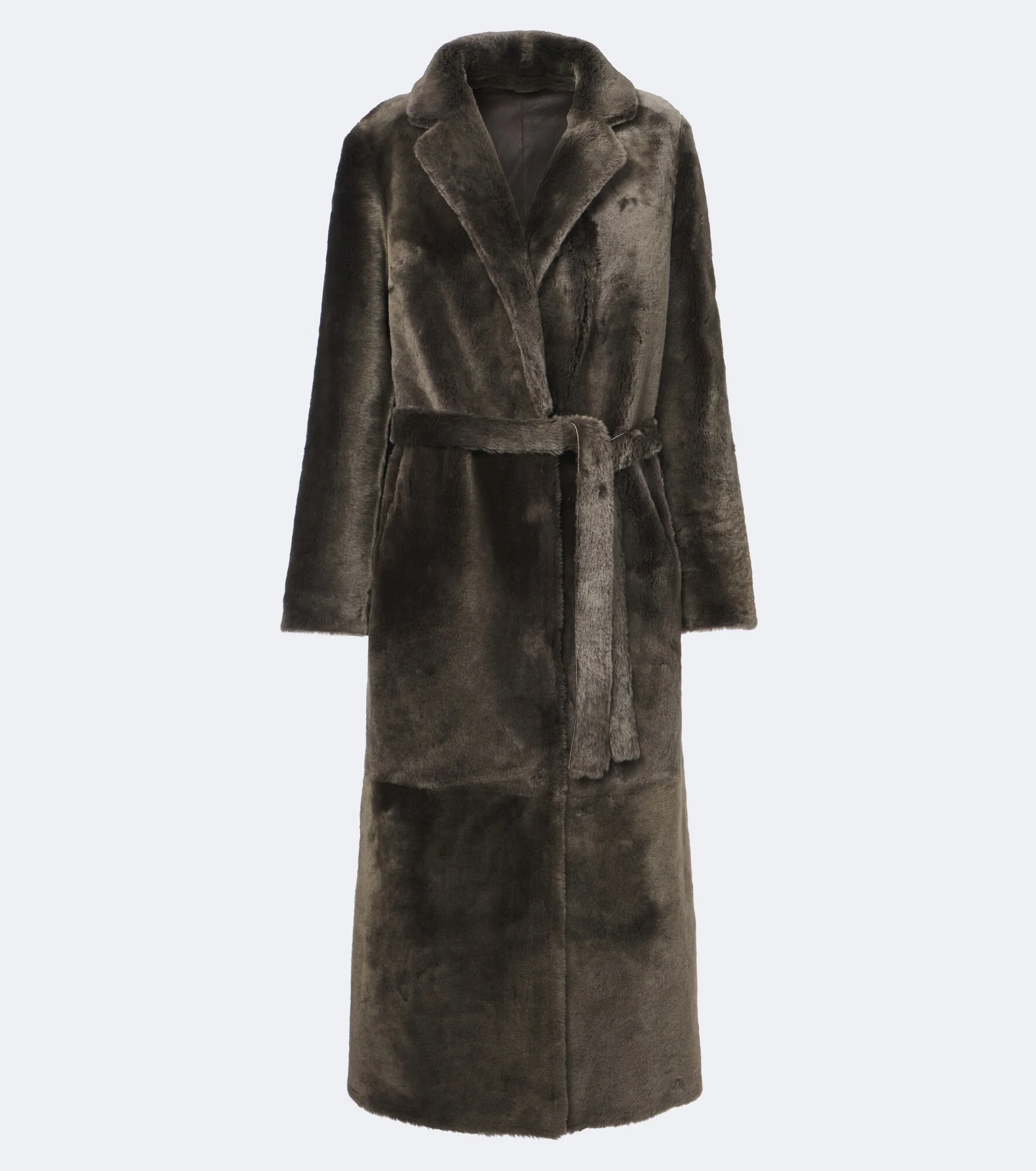 Reversible shearling and leather coat - 1