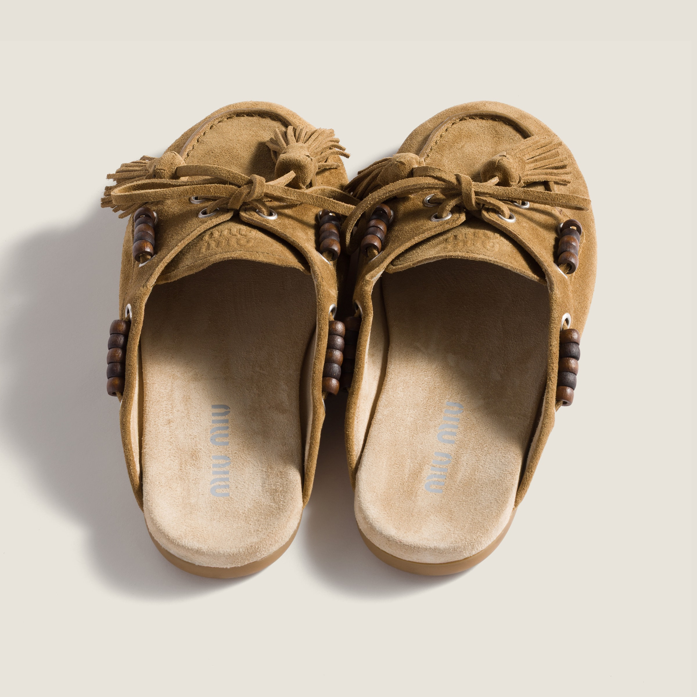 Suede leather mules - 3