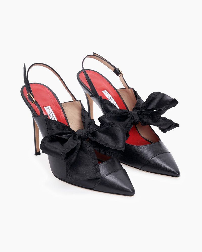 CAROLINA HERRERA Knot-Embellished Sling-Back Mules outlook