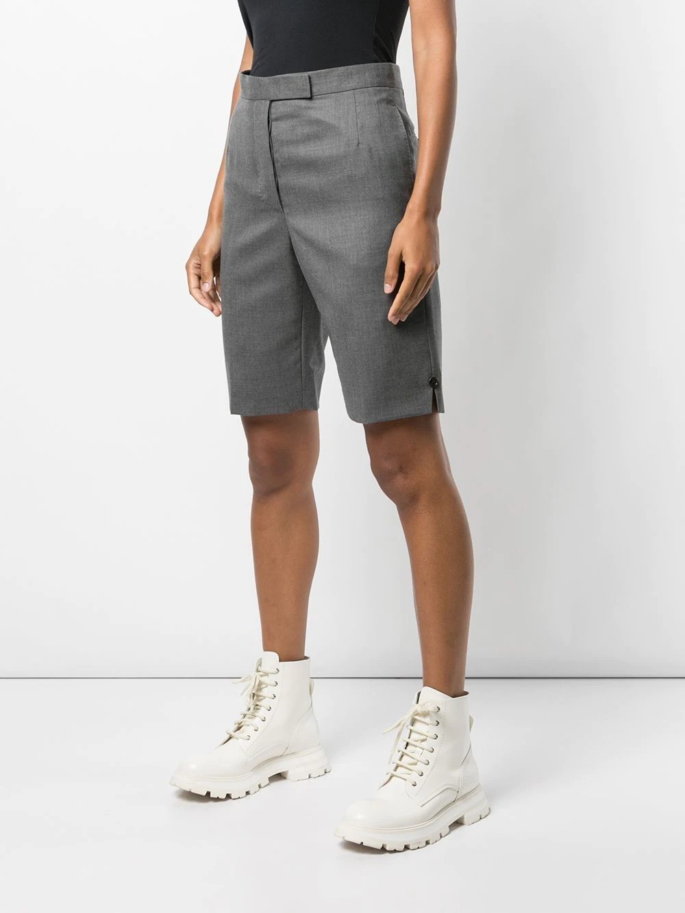 tailored high-waist shorts - 3