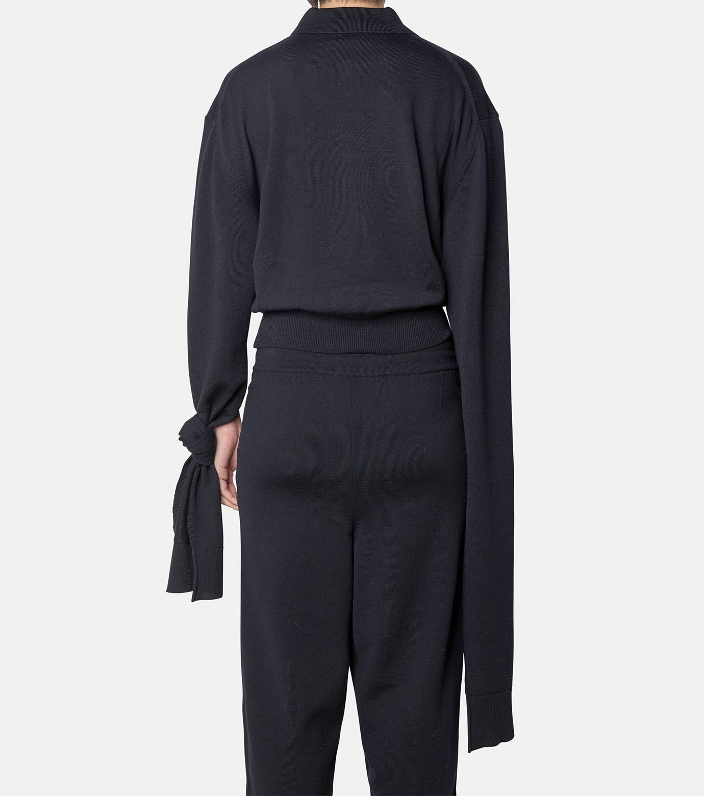 Knotted Sleeved Polo Top - 3