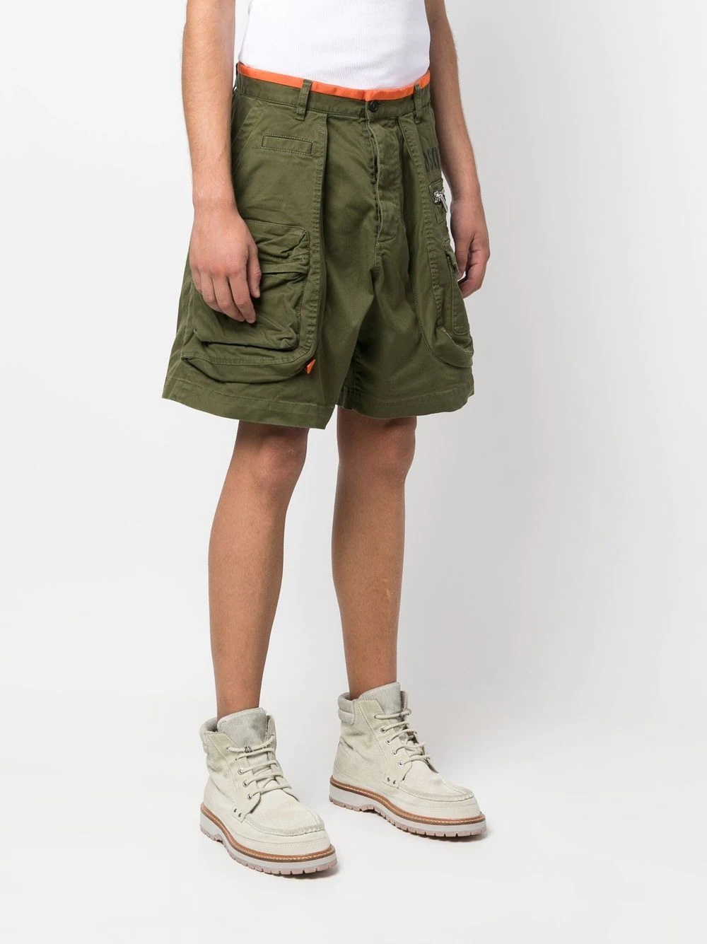 logo-print multi-pocket Bermuda shorts - 3