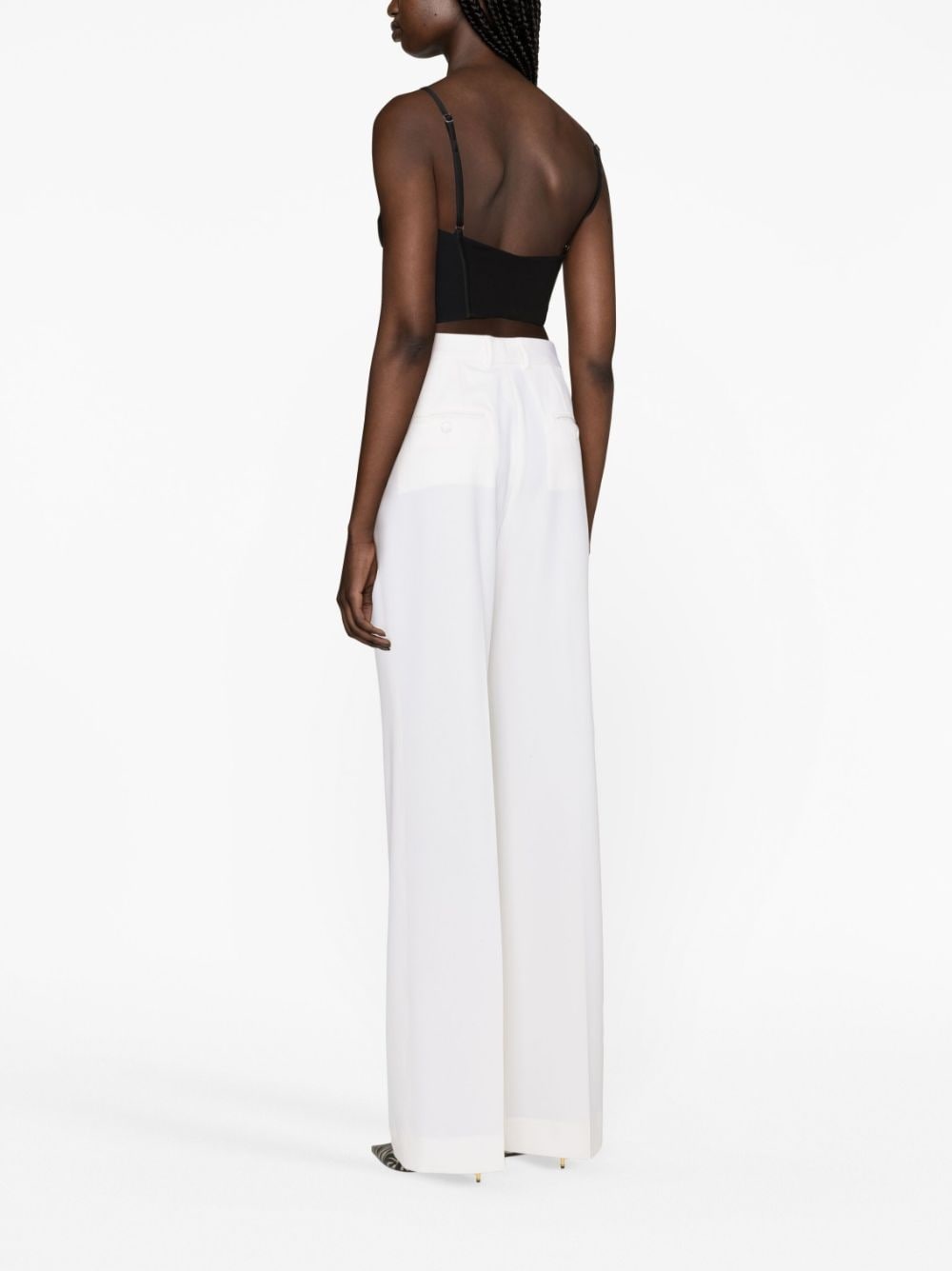 high-waisted straight-leg trousers - 3