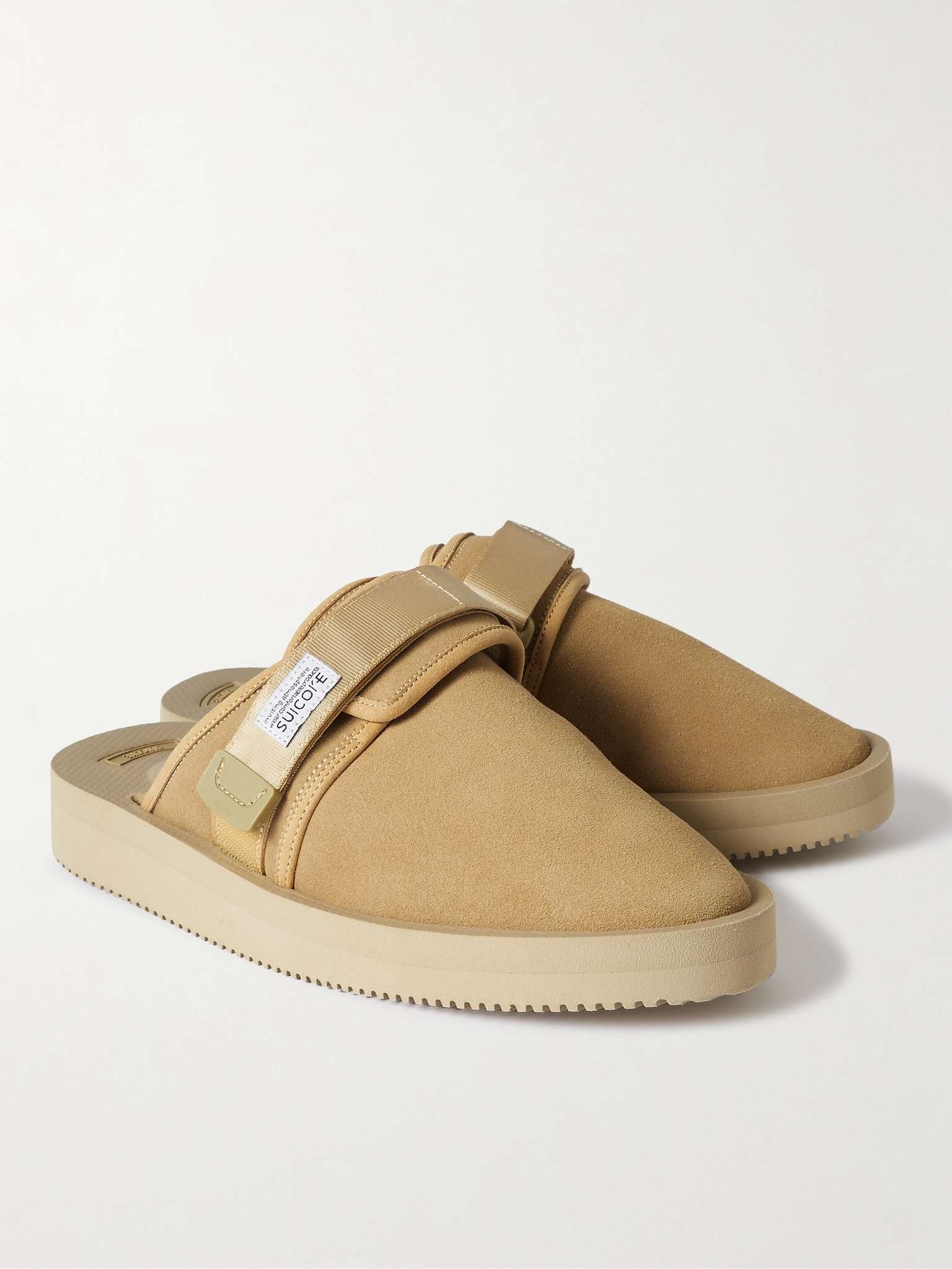 ZAVO-VS Webbing-Trimmed Suede Mules - 3