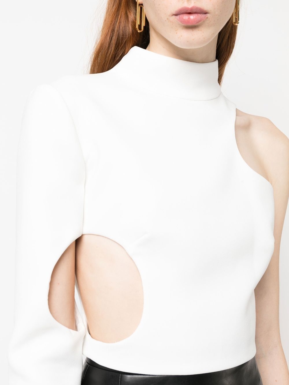 one-shoulder cropped top - 5