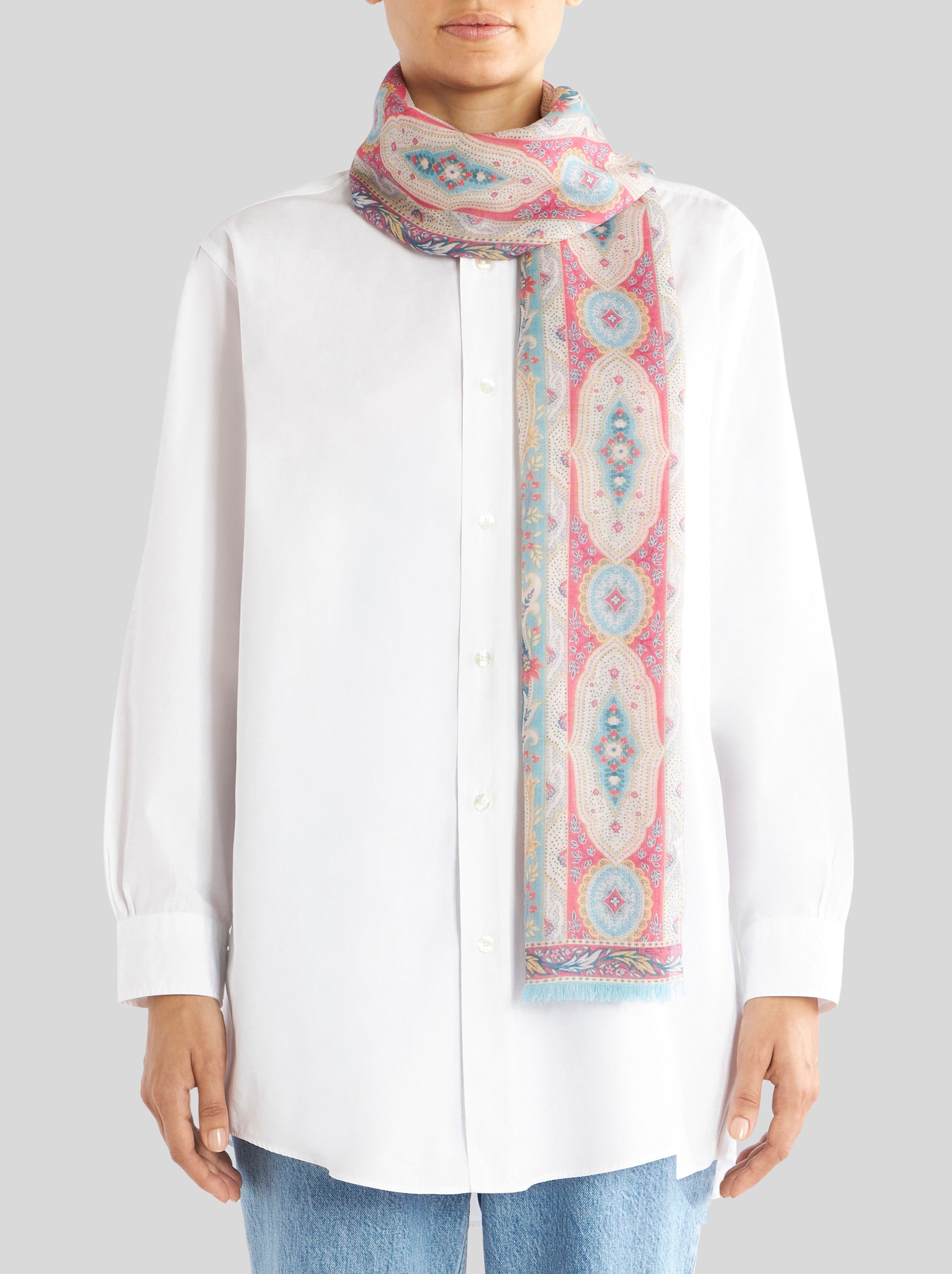 ORNAMENTAL PAISLEY CASHMERE SCARF - 2