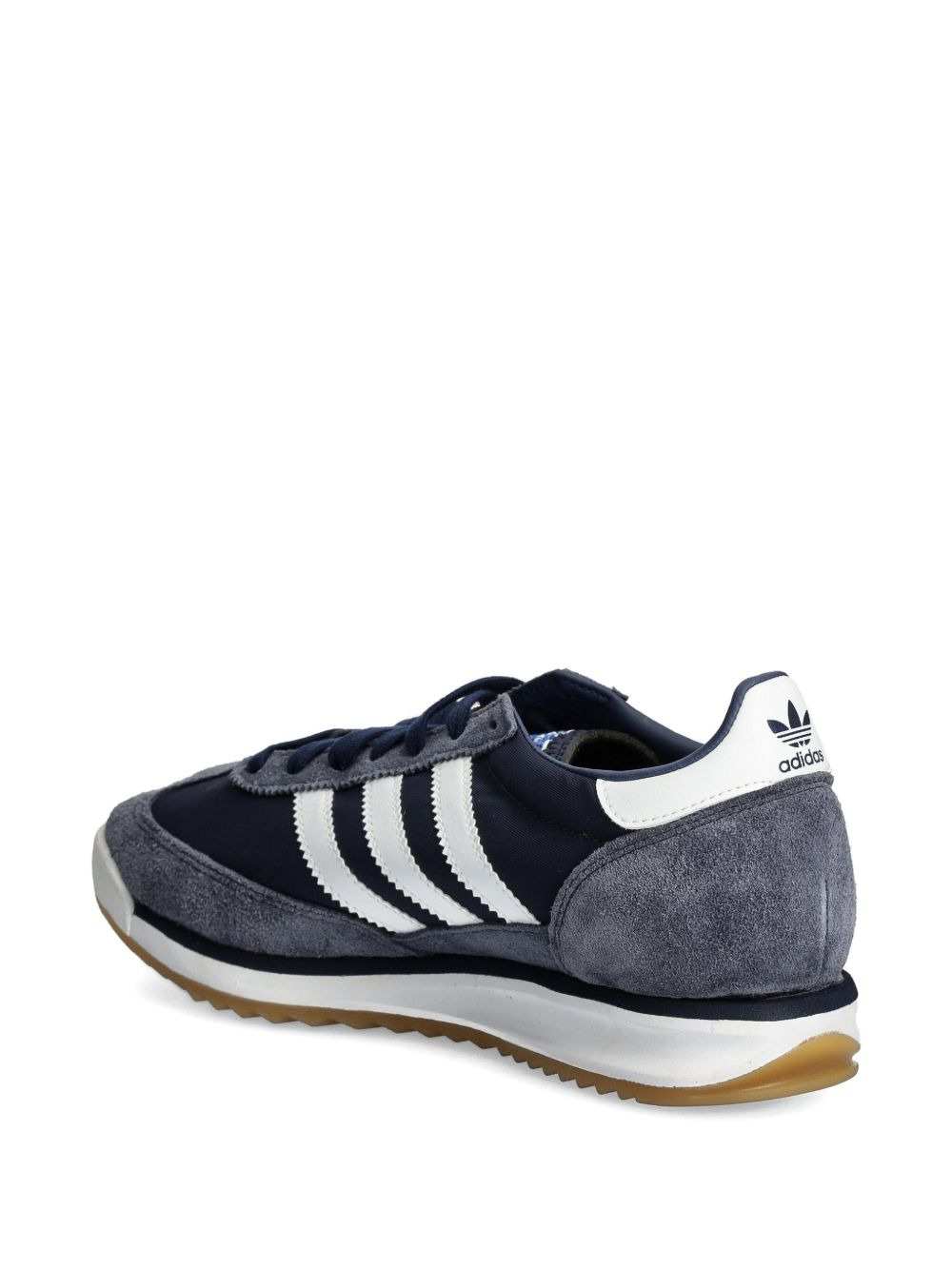 three-stripe suede trainers - 4