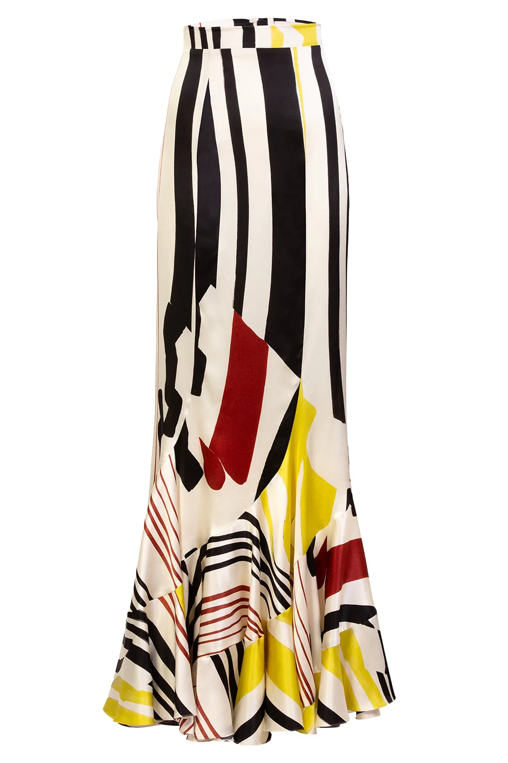 Florina Skirt - Distorted Multicolor Stripes - 1