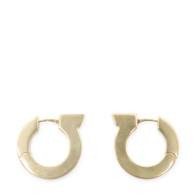 FERRAGAMO gold metal logo earrings outlook