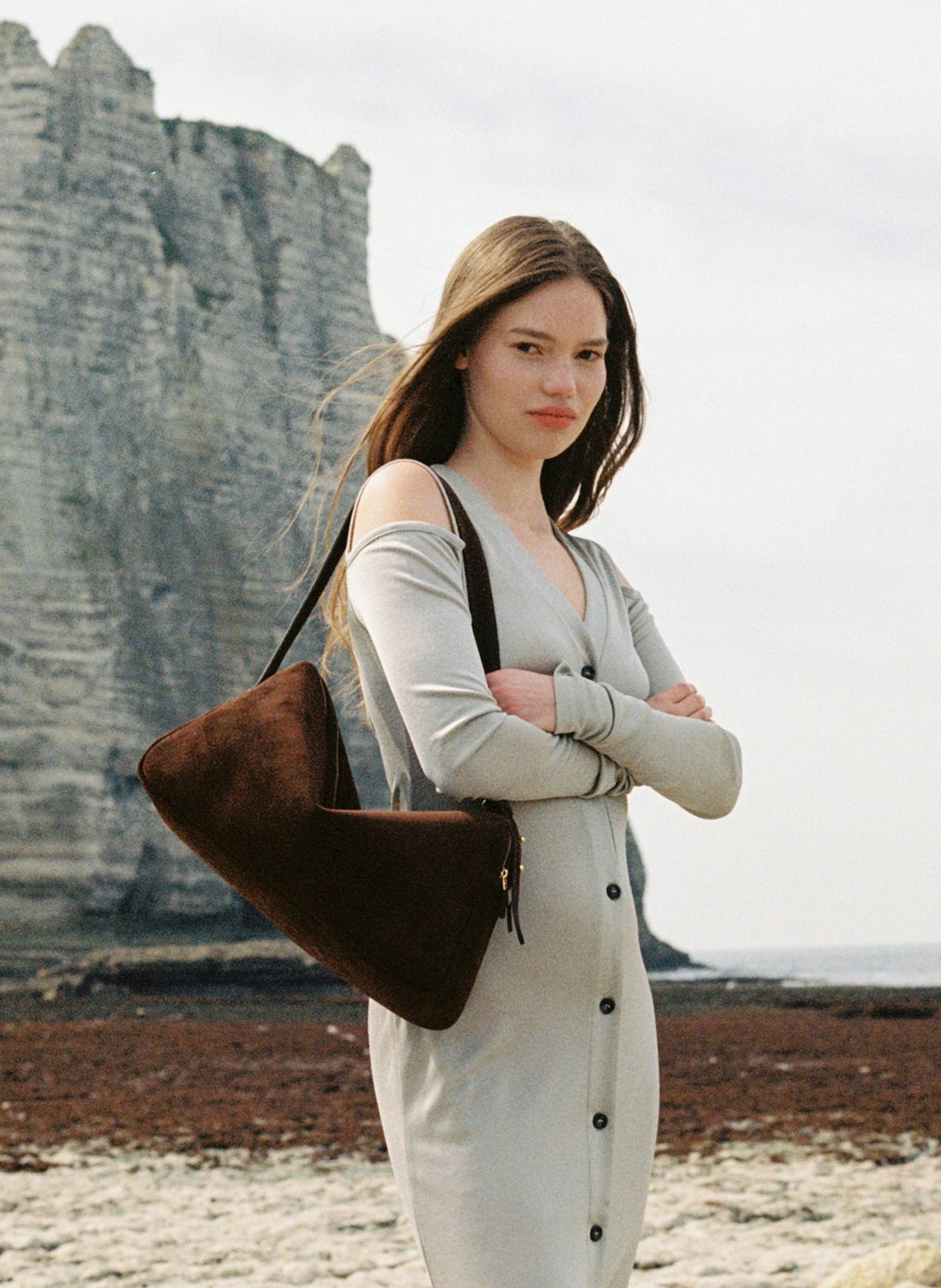 Trousse Large Suede Brownie-Pre order delivery in 3 weeks - 2